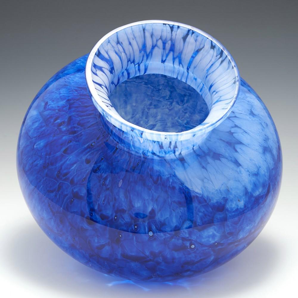 French A Very Large Andre Delatte Glass Vase, c1925