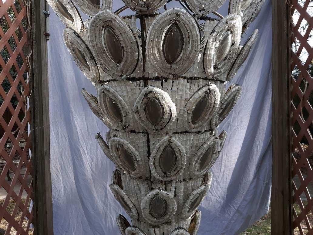 American Very Large Crystal Beaded Mid-Century Modern Custom Chandelier