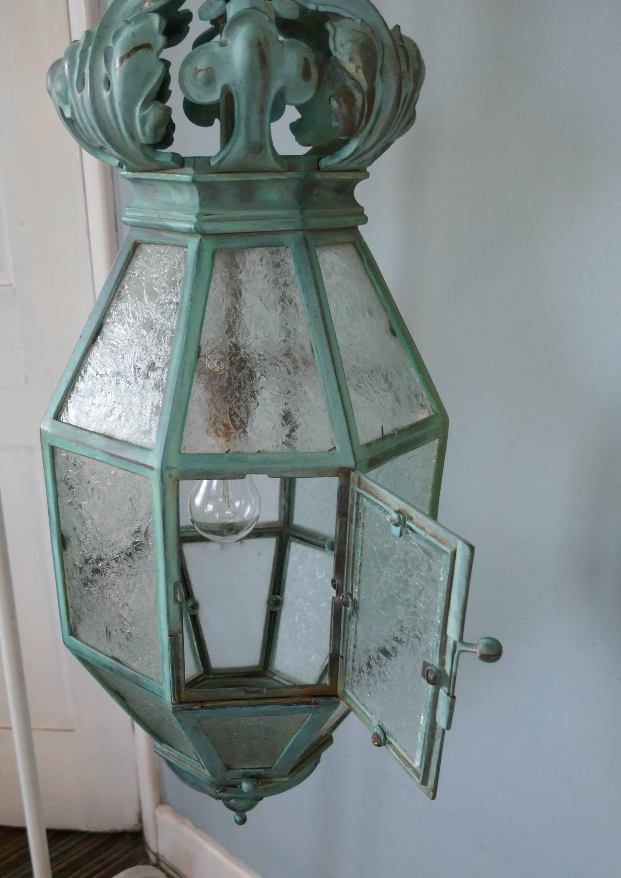 Gothic Very Large Decorative Copper Lantern