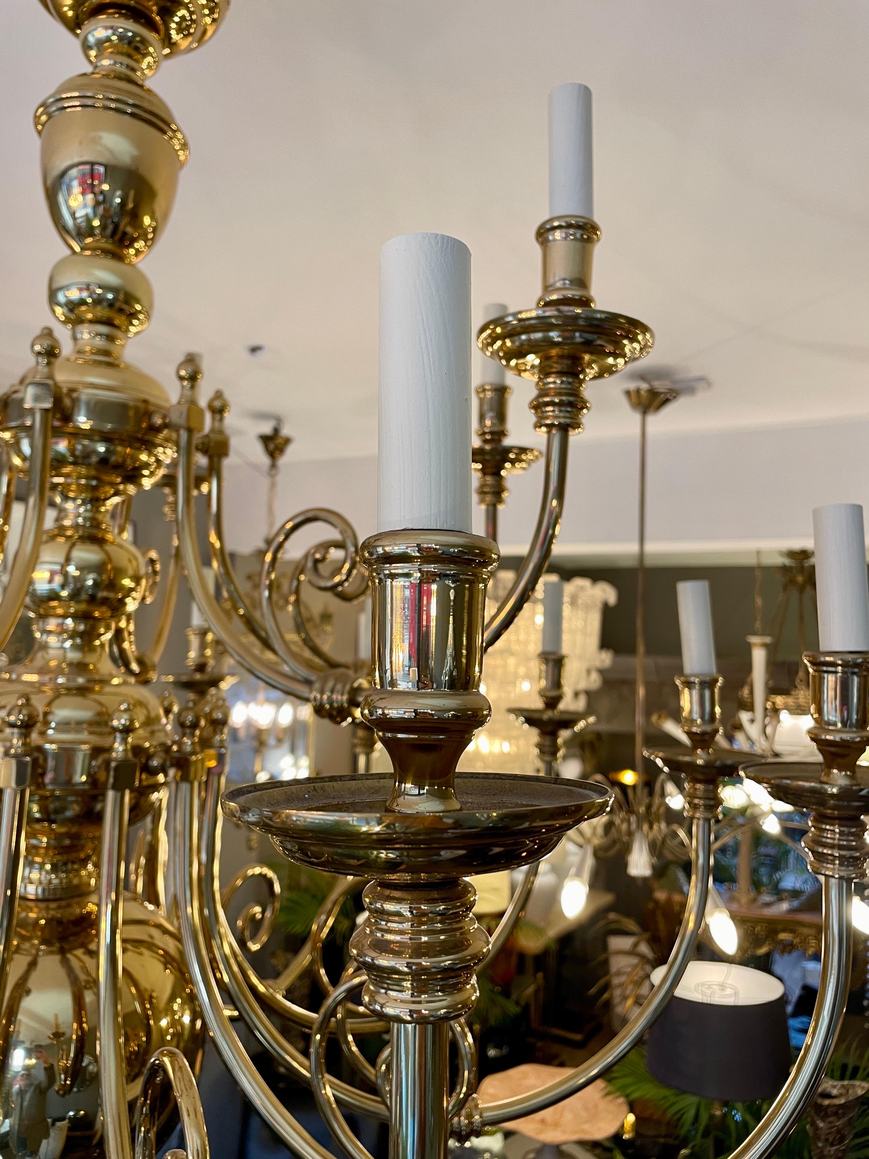 hinkley brass chandelier
