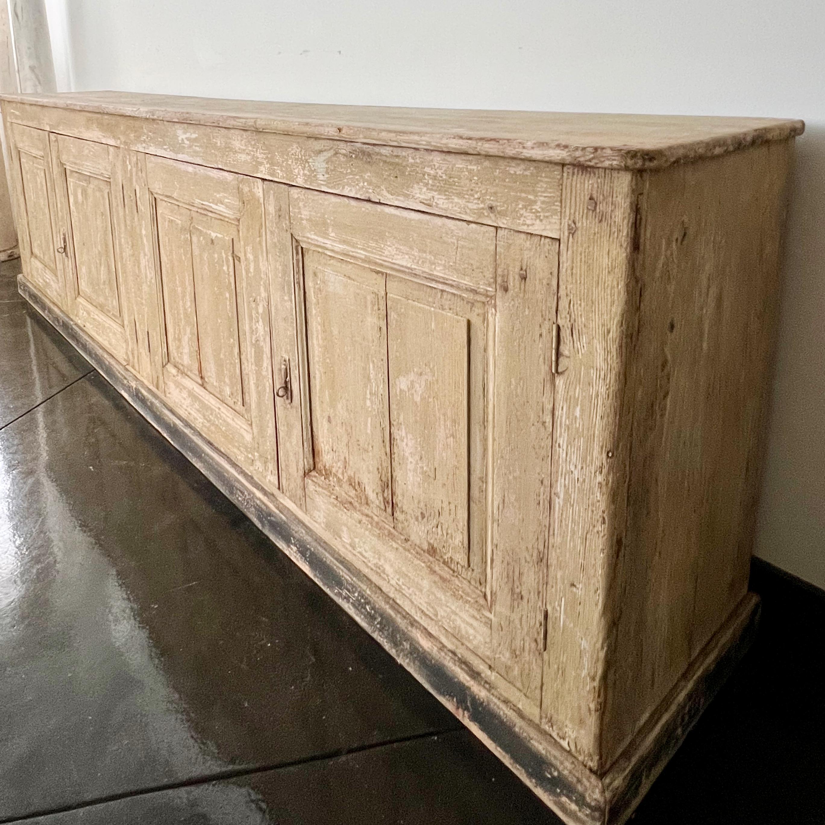 A very large four door 19th century Italian sideboard  In Good Condition In Charleston, SC