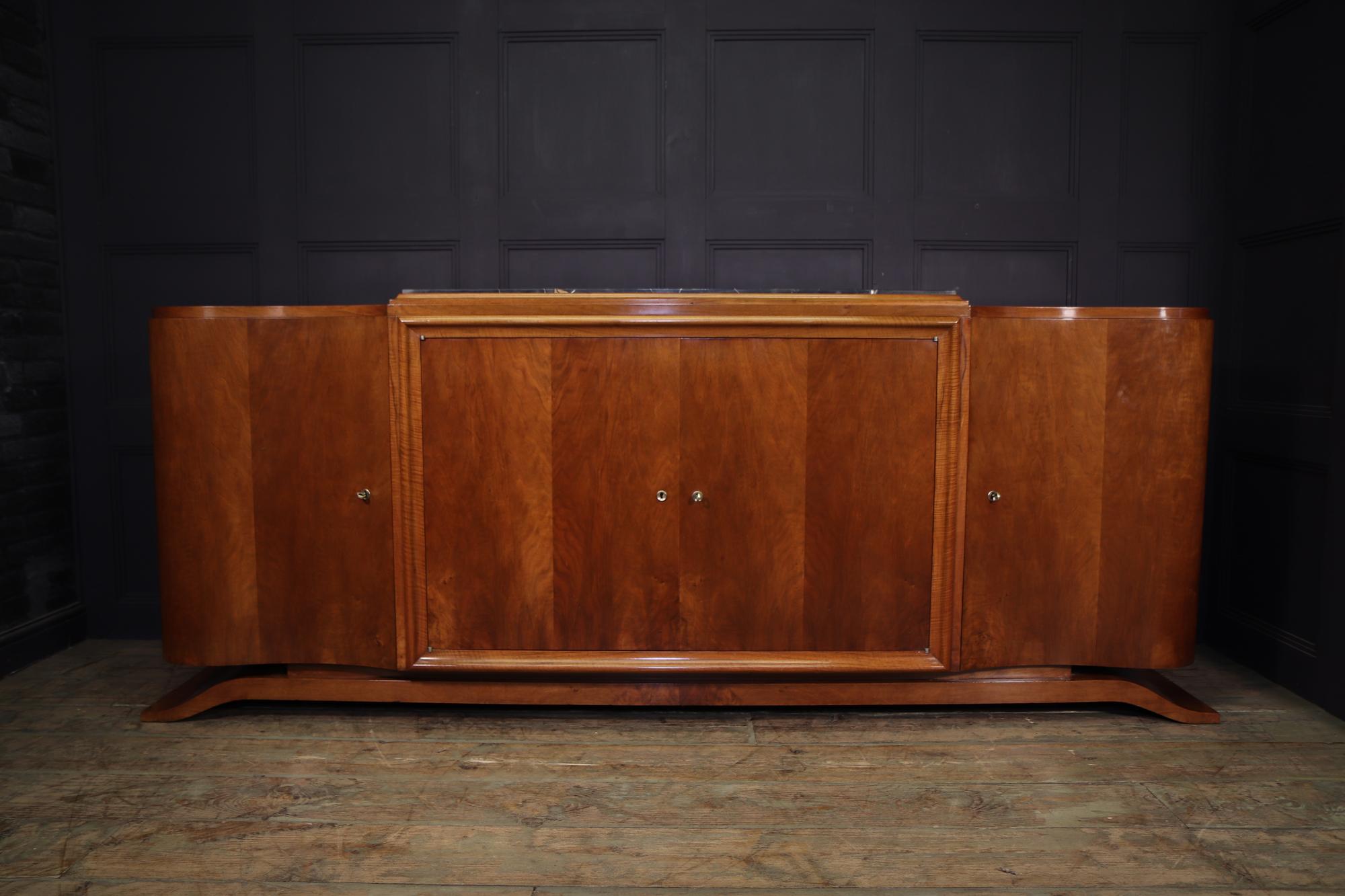 Mid-20th Century Very Large Four Door Sideboard by Maison Gouffe from Paris in the 1930’s