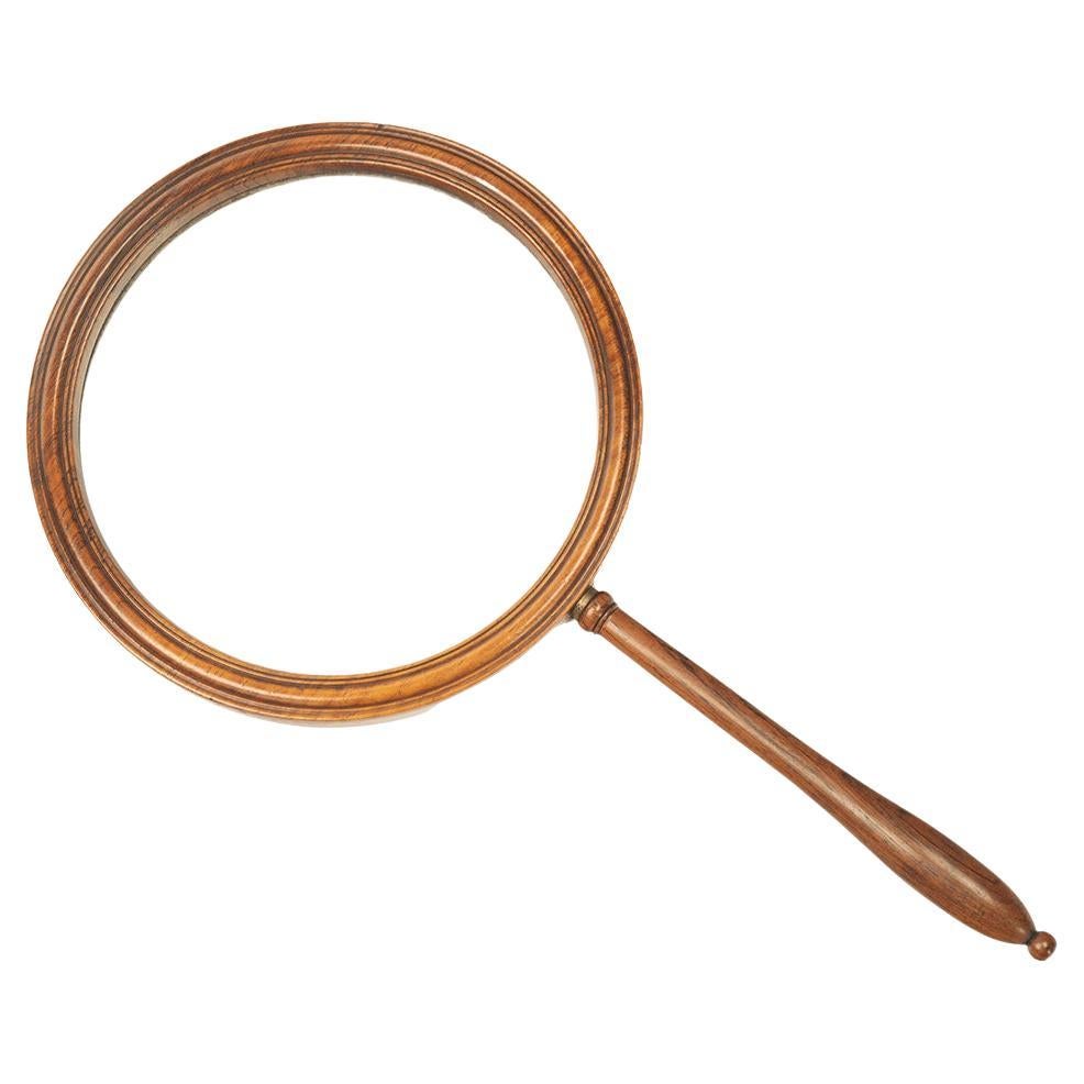 Very Large George III Rosewood Gallery Magnifying Glass For Sale