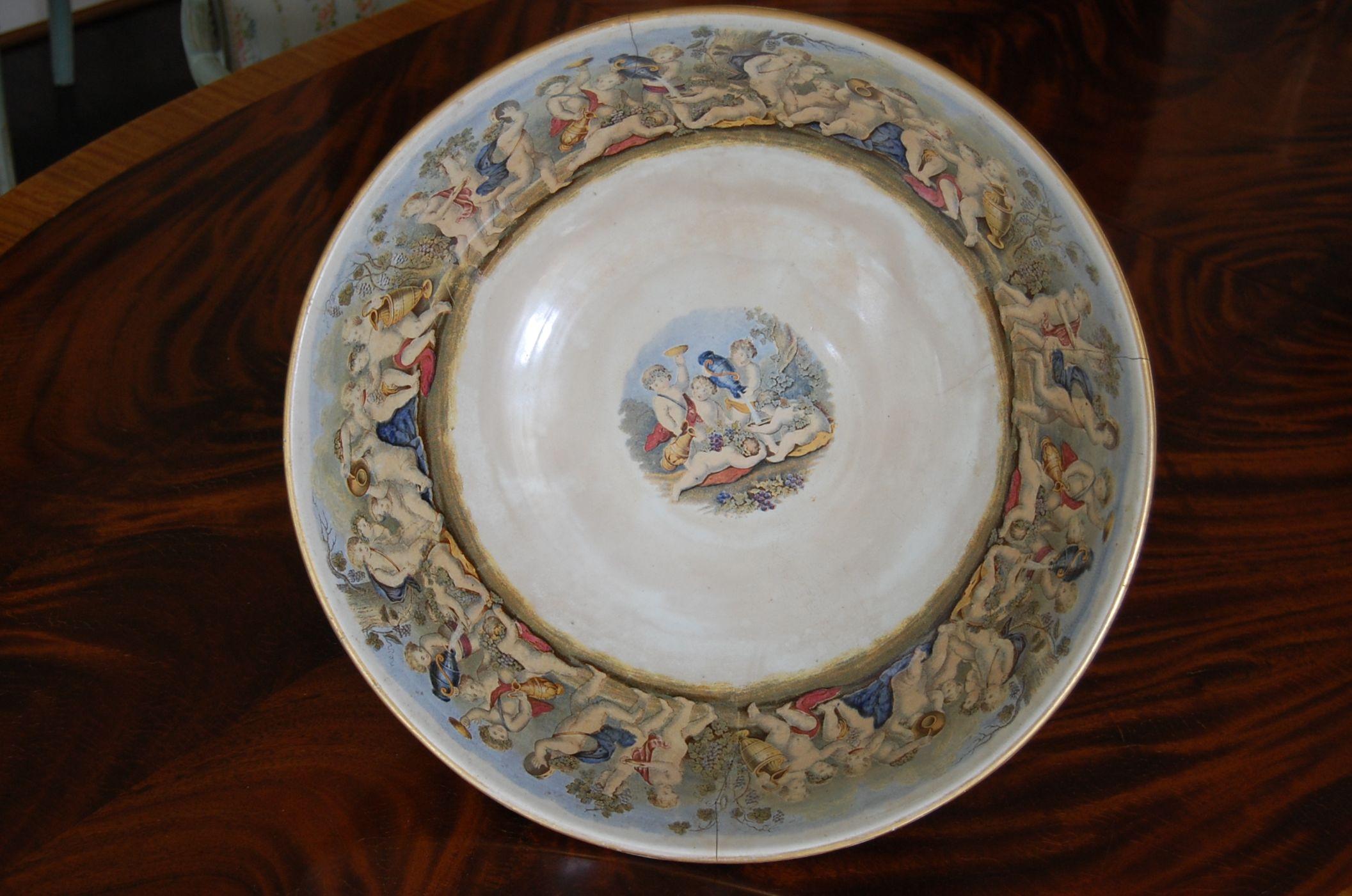 Very Large Gildea & Walker Staffordshire Pottery Punch Bowl, circa 1885 For Sale 2
