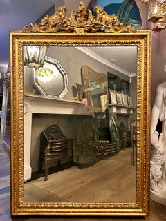 A Very Large Giltwood Rococo Antique Mirror