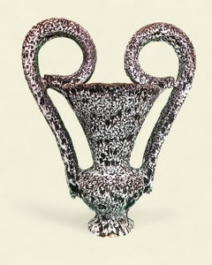 A Very Large "Kantharos" Vase in "Fat Lava", by Marius Giuge Vallauris, 1960s