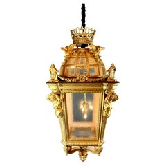 A Very Large Monumental Giltwood Dome Lantern – Italy, Late 19th Century