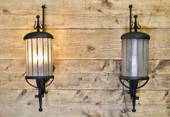 A Very Large Pair of Entrance Door Wall Lights, Wall Lanterns