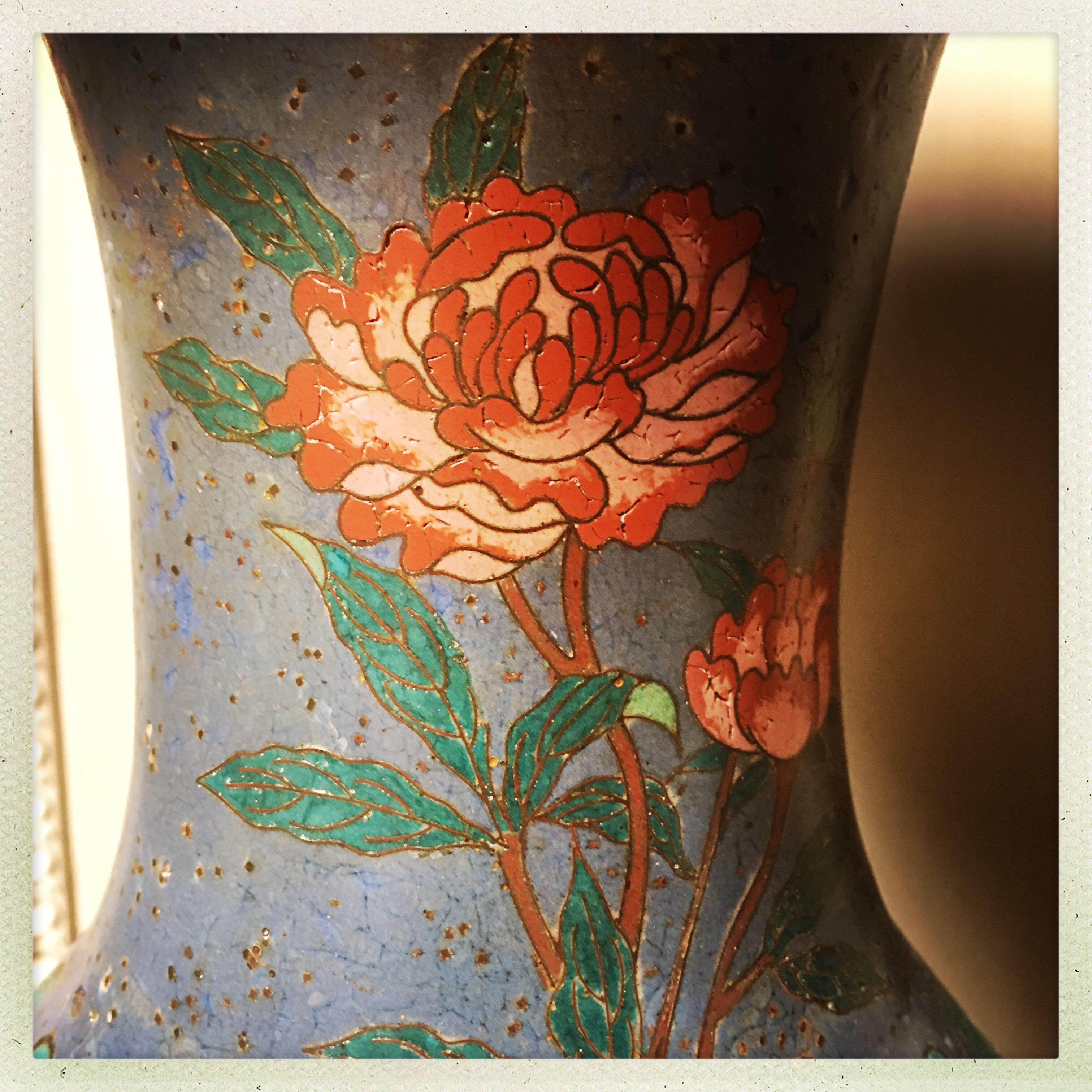 Very Large Pair of Japanese Cloisonne Vases In Distressed Condition In Dallas, TX