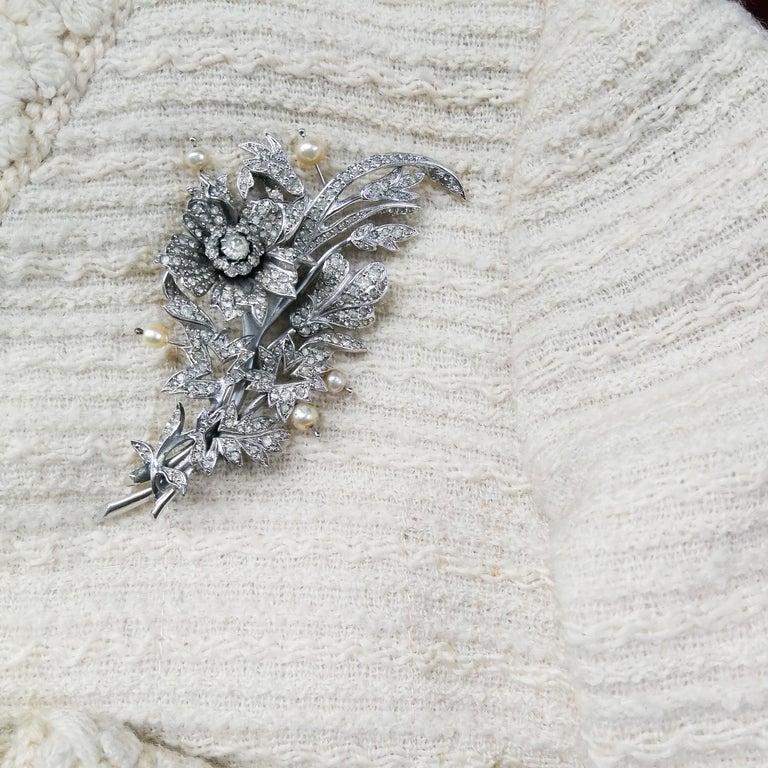 A very large paste 'en tremblant' brooch, Christian Dior by Mitchel Maer 1950s at 1stDibs