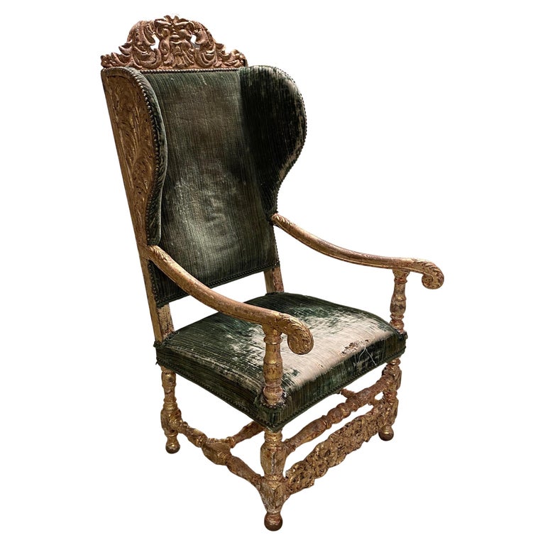 Very Large Swedish Baroque Chair Made Around Year 1700 For Sale at 1stDibs
