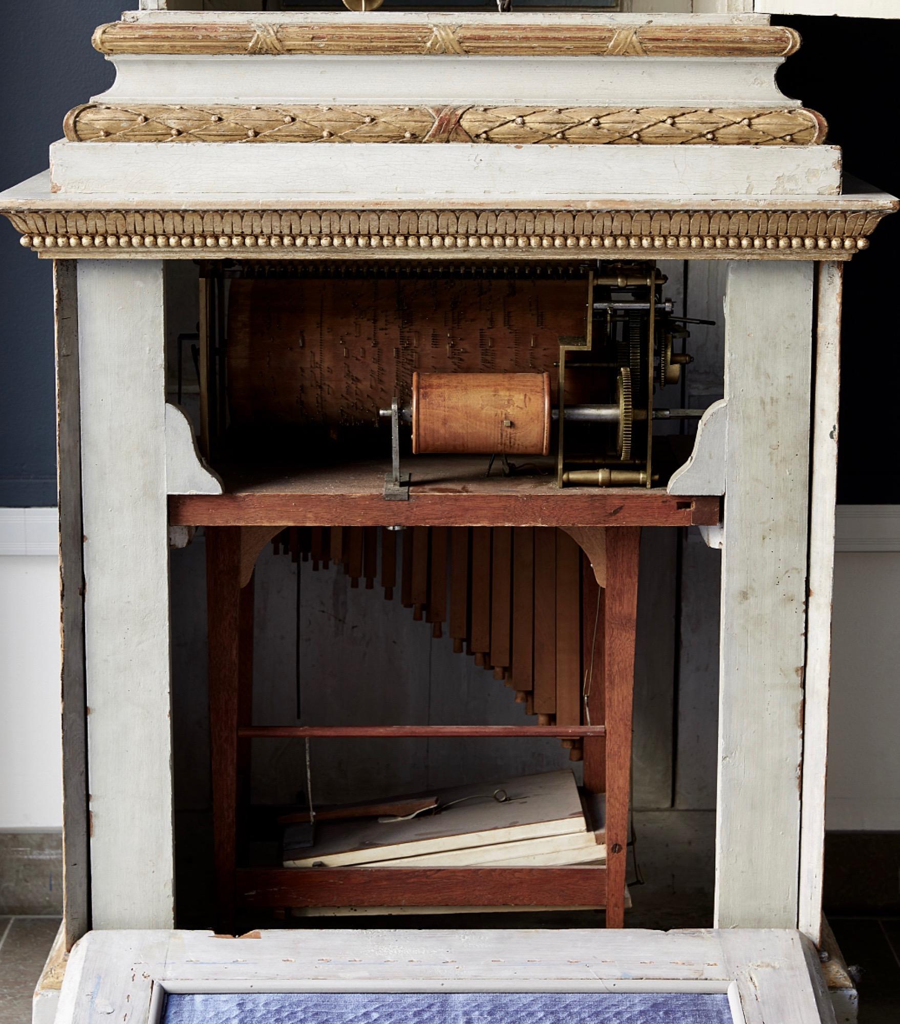 Hand-Carved Very Large Swedish Musical Clock by Pehr Strand and Pehr Ljung, 18th Century