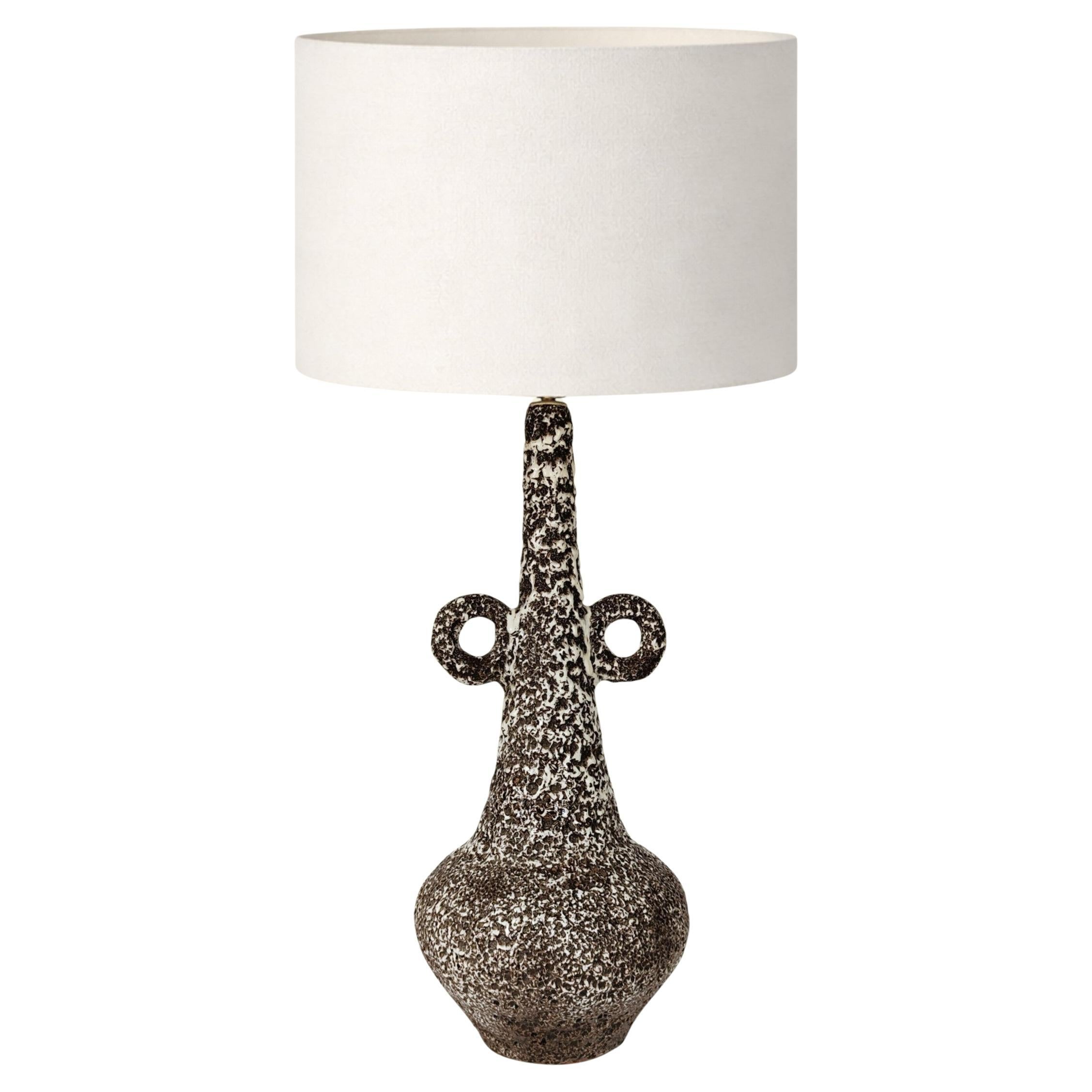 Lampada da tavolo molto grande in "Fat Lava", di Marius Giuge Vallauris, anni 
60 in vendita