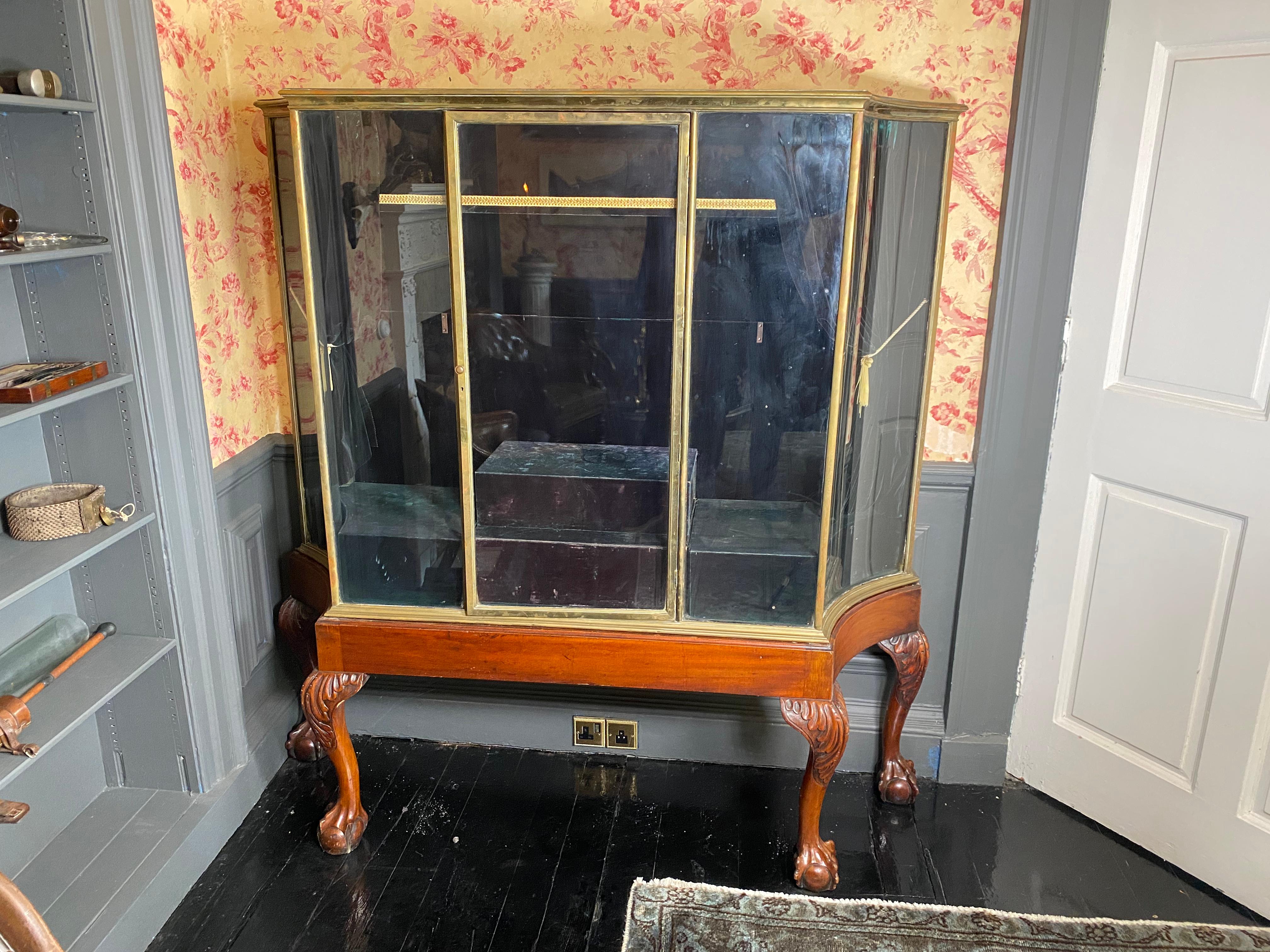 Very Large Trevor Page and Co Brass and Mahogany Display circa