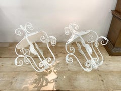 Una lanterna Napoleone III in ferro bianco molto grande