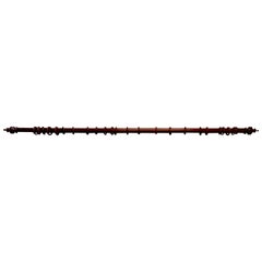 Very Long Victorian Mahogany Curtain Pole with Rings