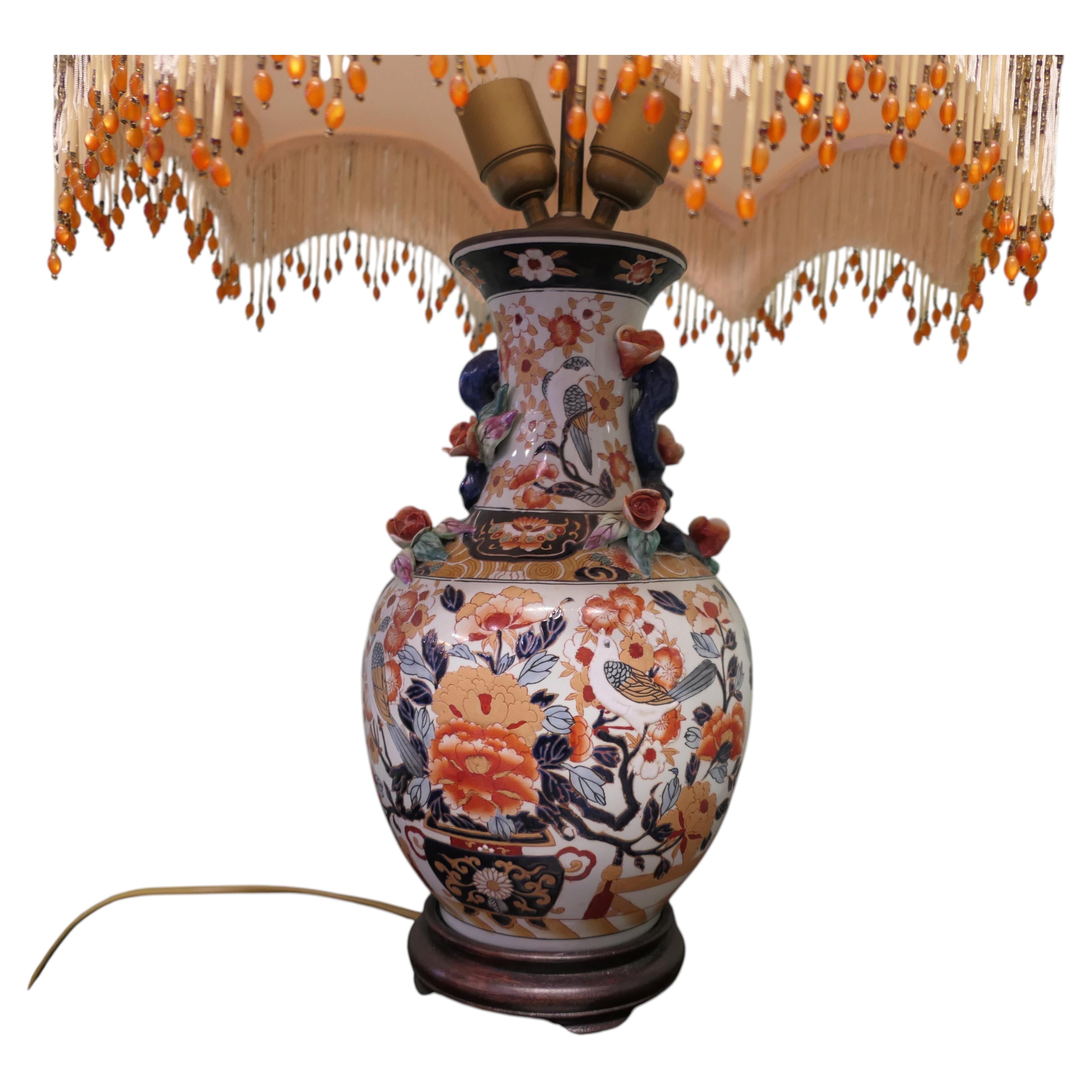 A Very Lovely Famille Rose Vase Lamp This is an exquisite piece For Sale
