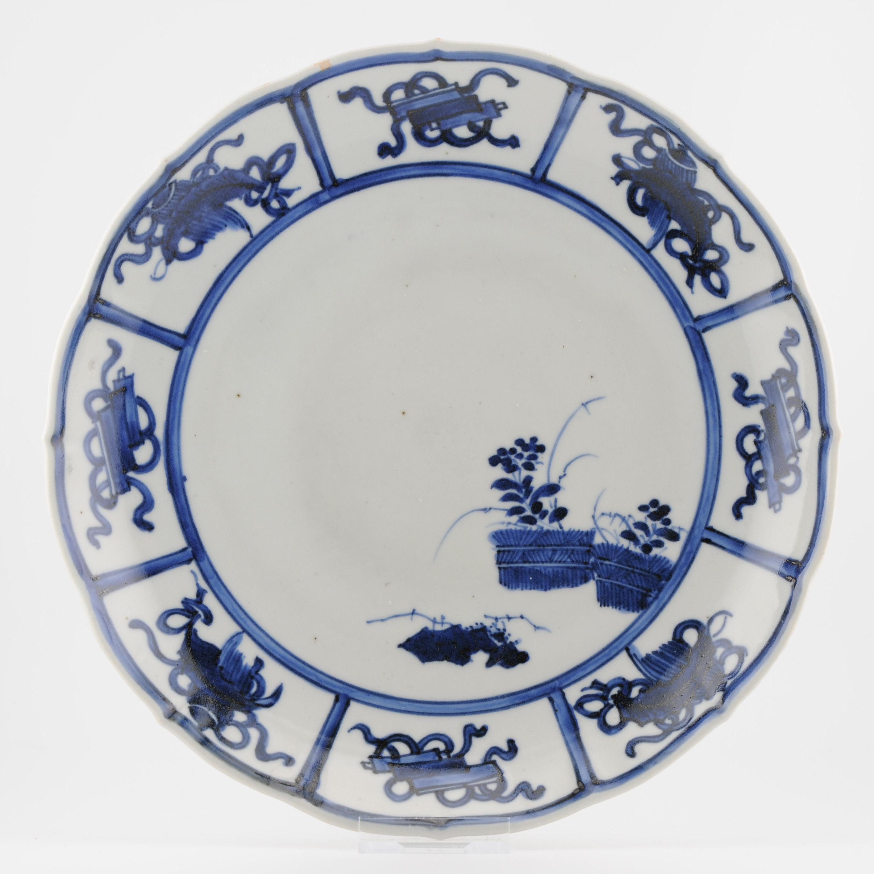 A very rare 17C Edo period Ko-Kutani / Ko-Imari Porcelain Leaf Dish Blue and For Sale 6