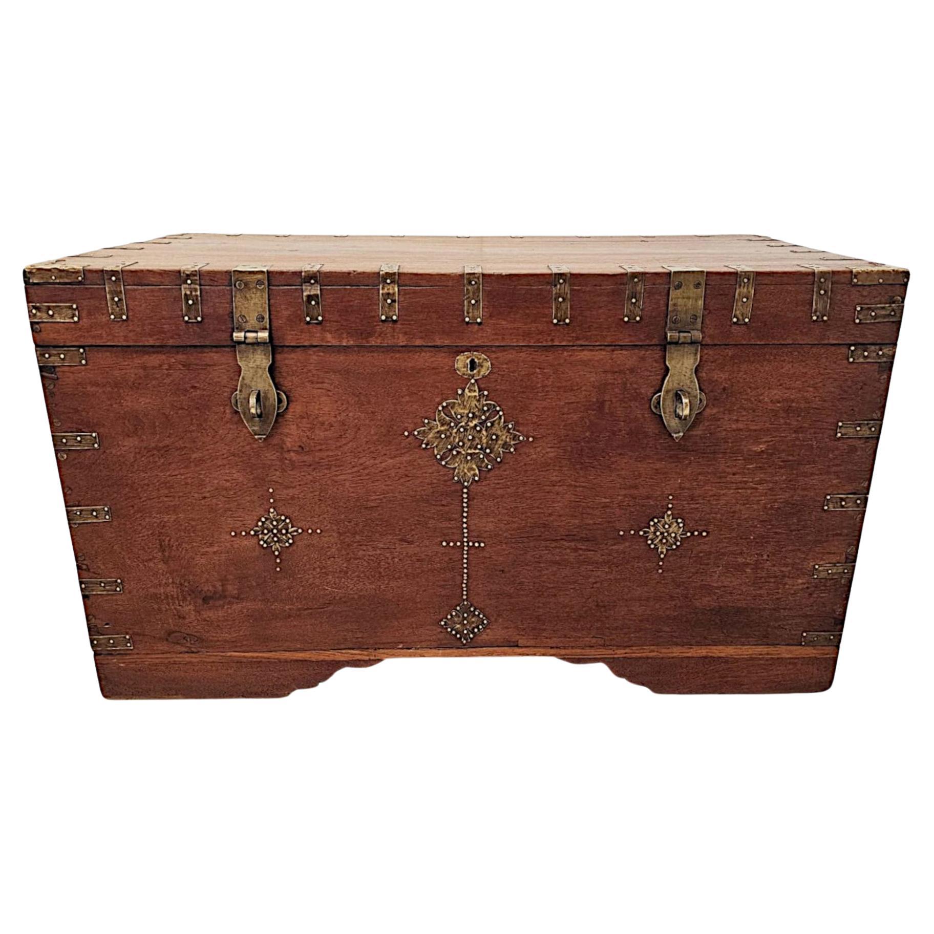  A Very Rare 19th Century Anglo Indian Travelling Trunk