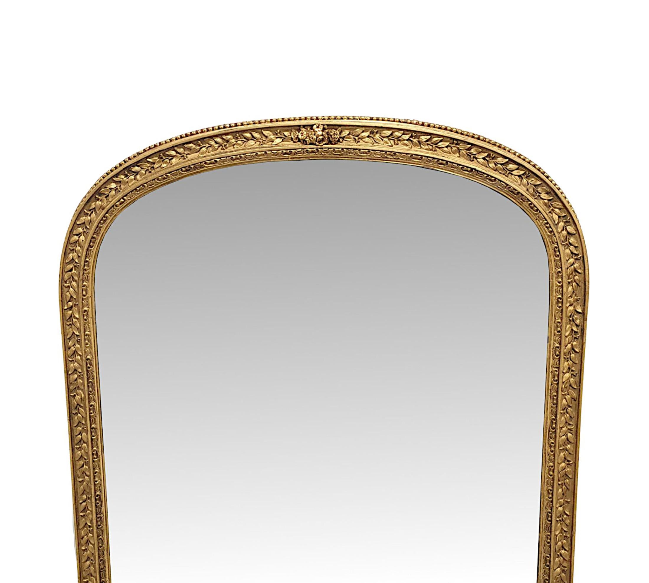 A Very Rare 19th Century Dressing or Pier Mirror In Good Condition For Sale In Dublin, IE