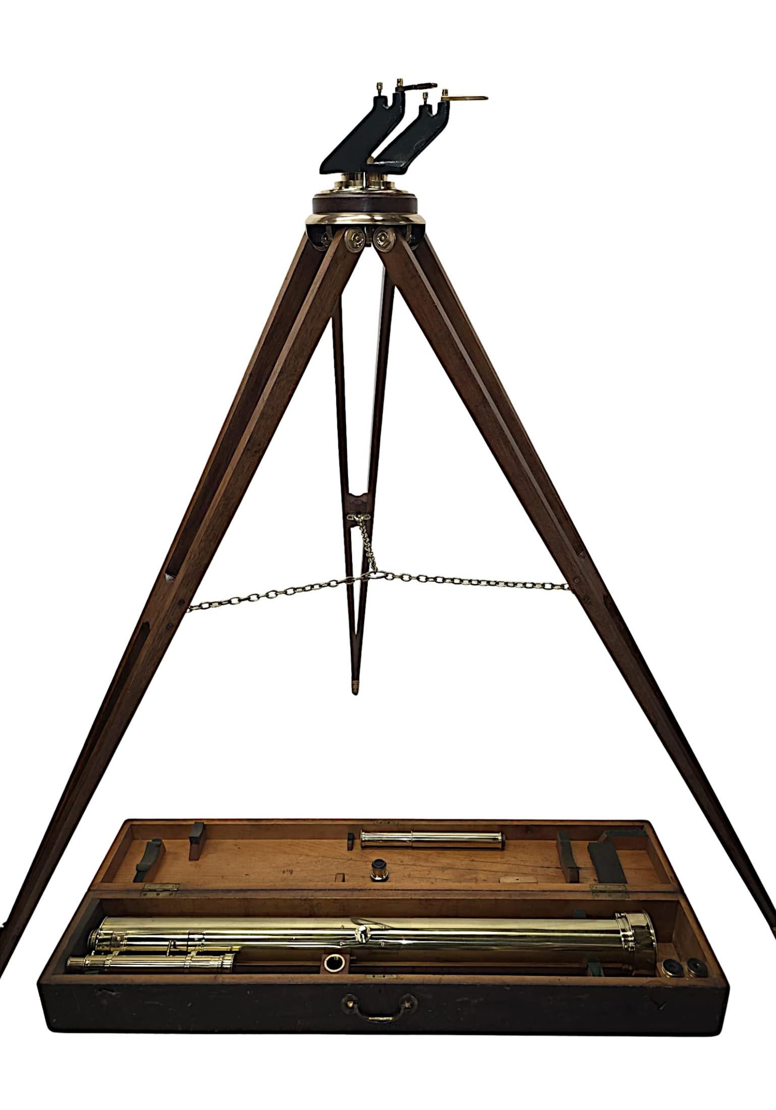 A Very Rare 19th Century Four Inch Diameter Telescope by 'Steward of London' im Angebot 7