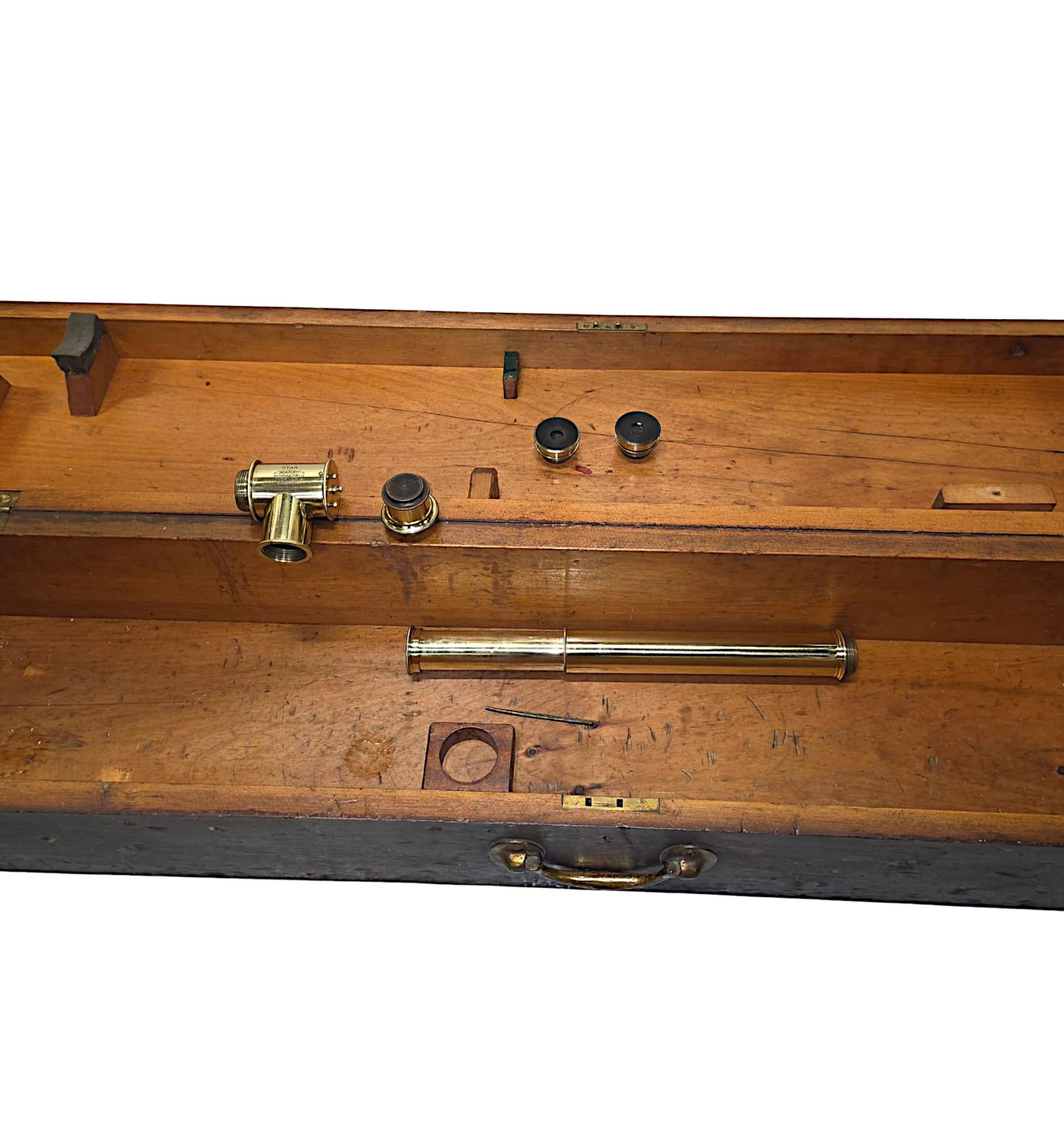 A Very Rare 19th Century Four Inch Diameter Telescope by 'Steward of London' im Angebot 8