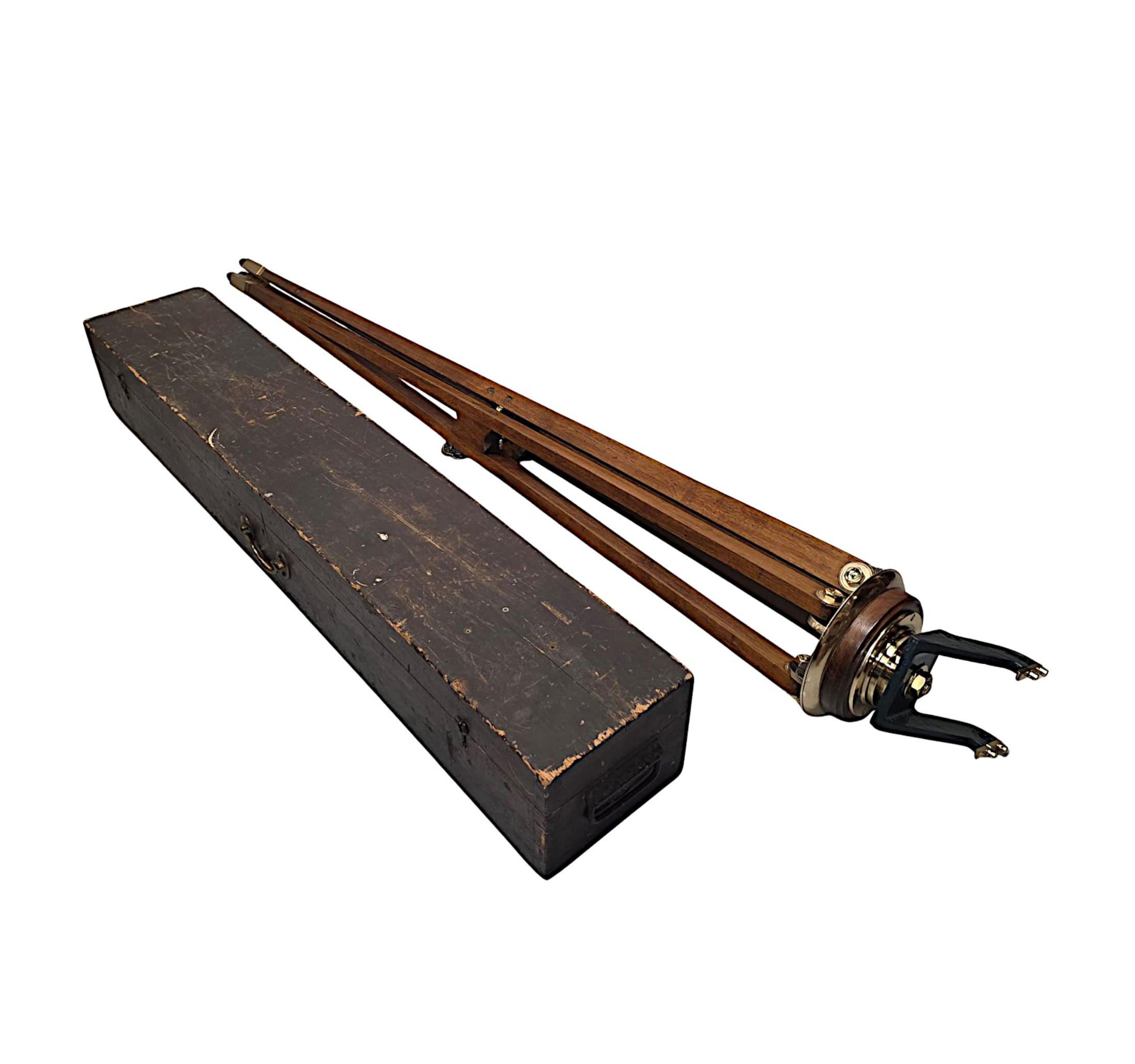 A Very Rare 19th Century Four Inch Diameter Telescope by 'Steward of London' im Angebot 13