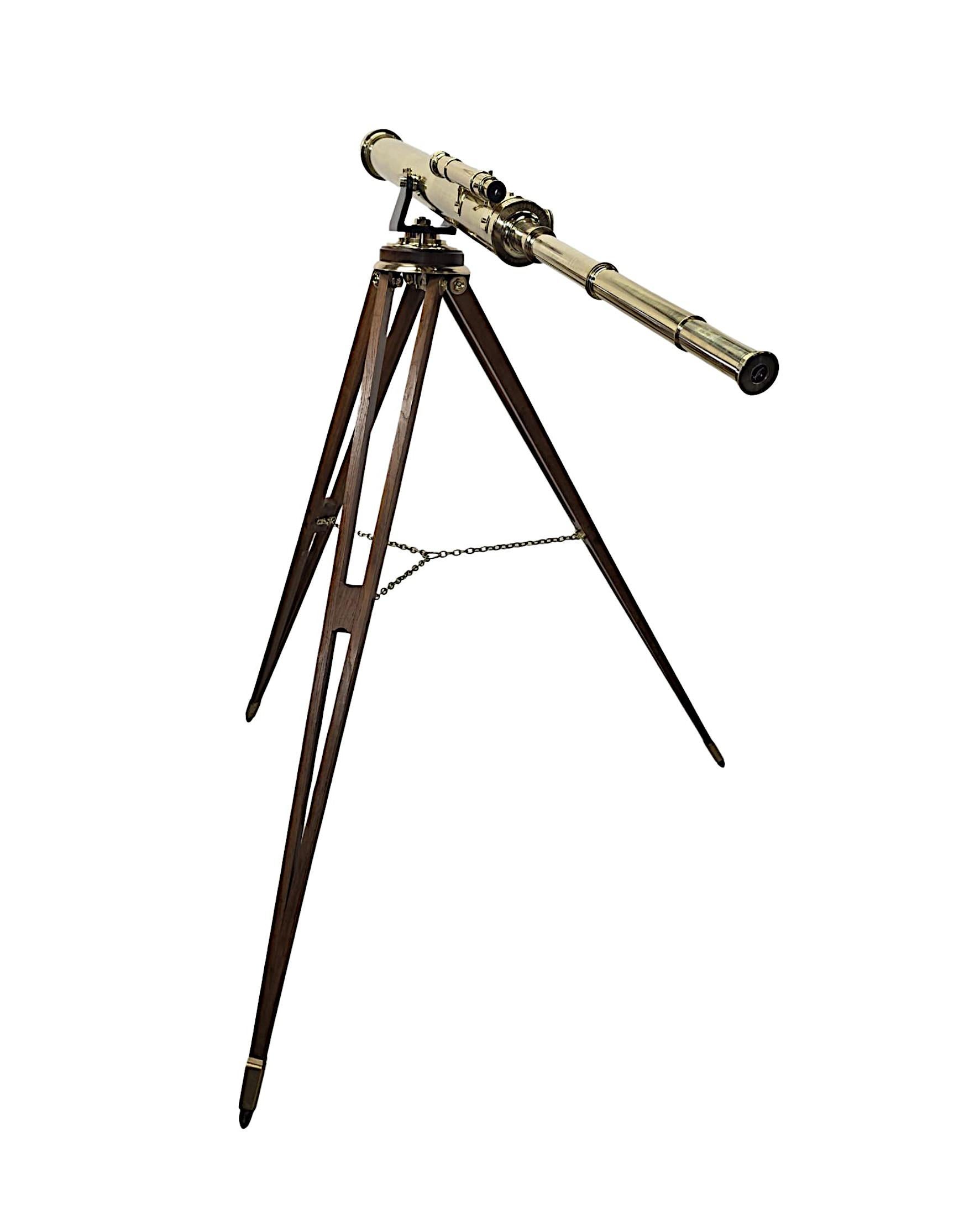 A Very Rare 19th Century Four Inch Diameter Telescope by 'Steward of London' (Englisch) im Angebot