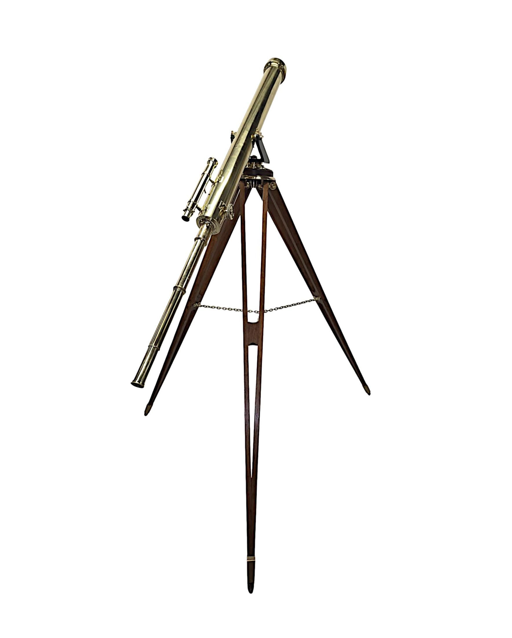 A Very Rare 19th Century Four Inch Diameter Telescope by 'Steward of London' (19. Jahrhundert) im Angebot