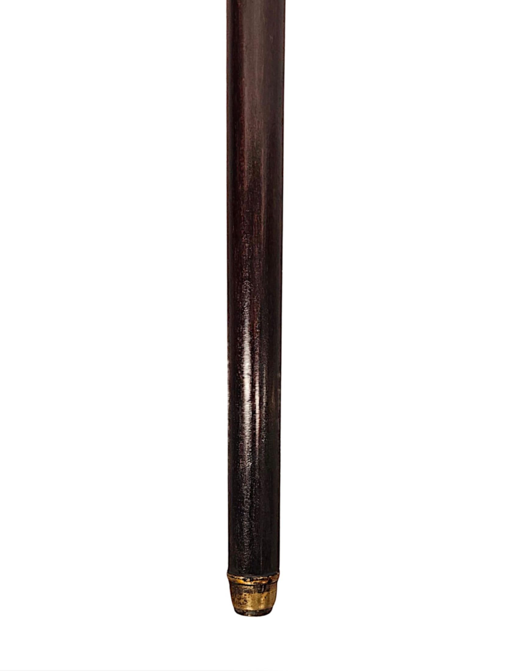 Rarísimo bastón artilugio del siglo XIX con telescopio de latón en venta 6
