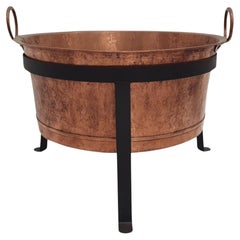  A Very Rare 19th Century Large Copper Log Bucket 