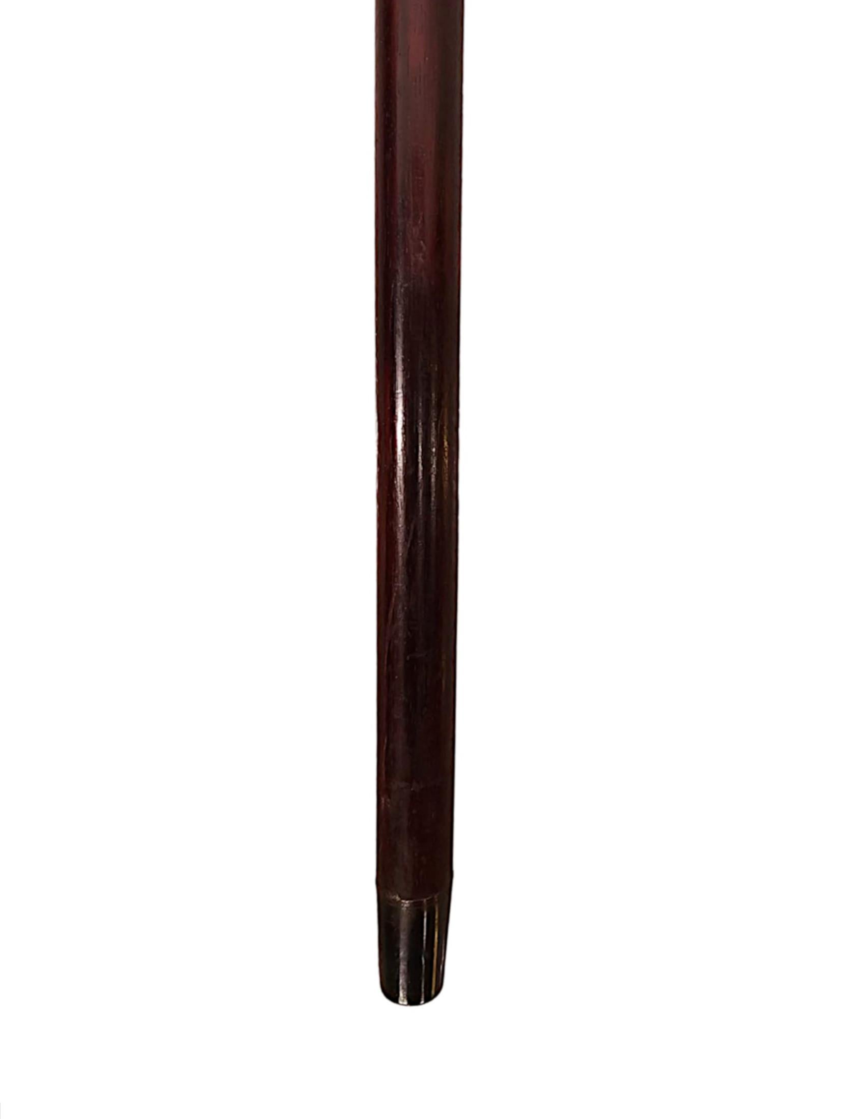 A Very Rare 19th Century Silver Watch Walking Stick For Sale 3