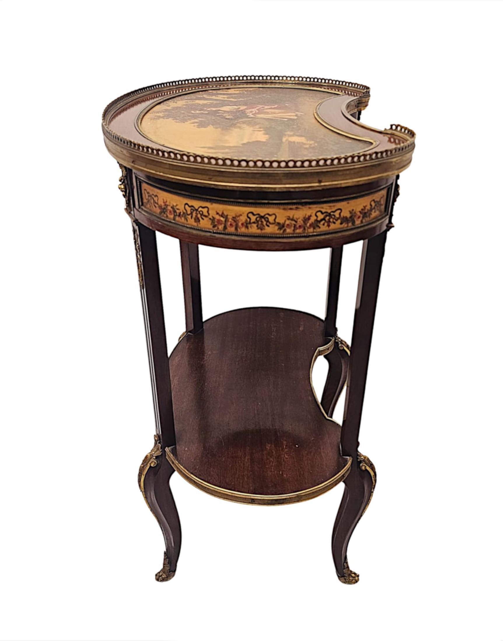 Similoro Una lampada o un tavolo d'occasione in Vernis Martin molto raro del XIX secolo in vendita