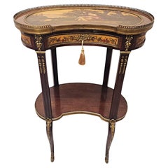 A Very Rare 19th Century Vernis Martin Lamp or Occasional Table
