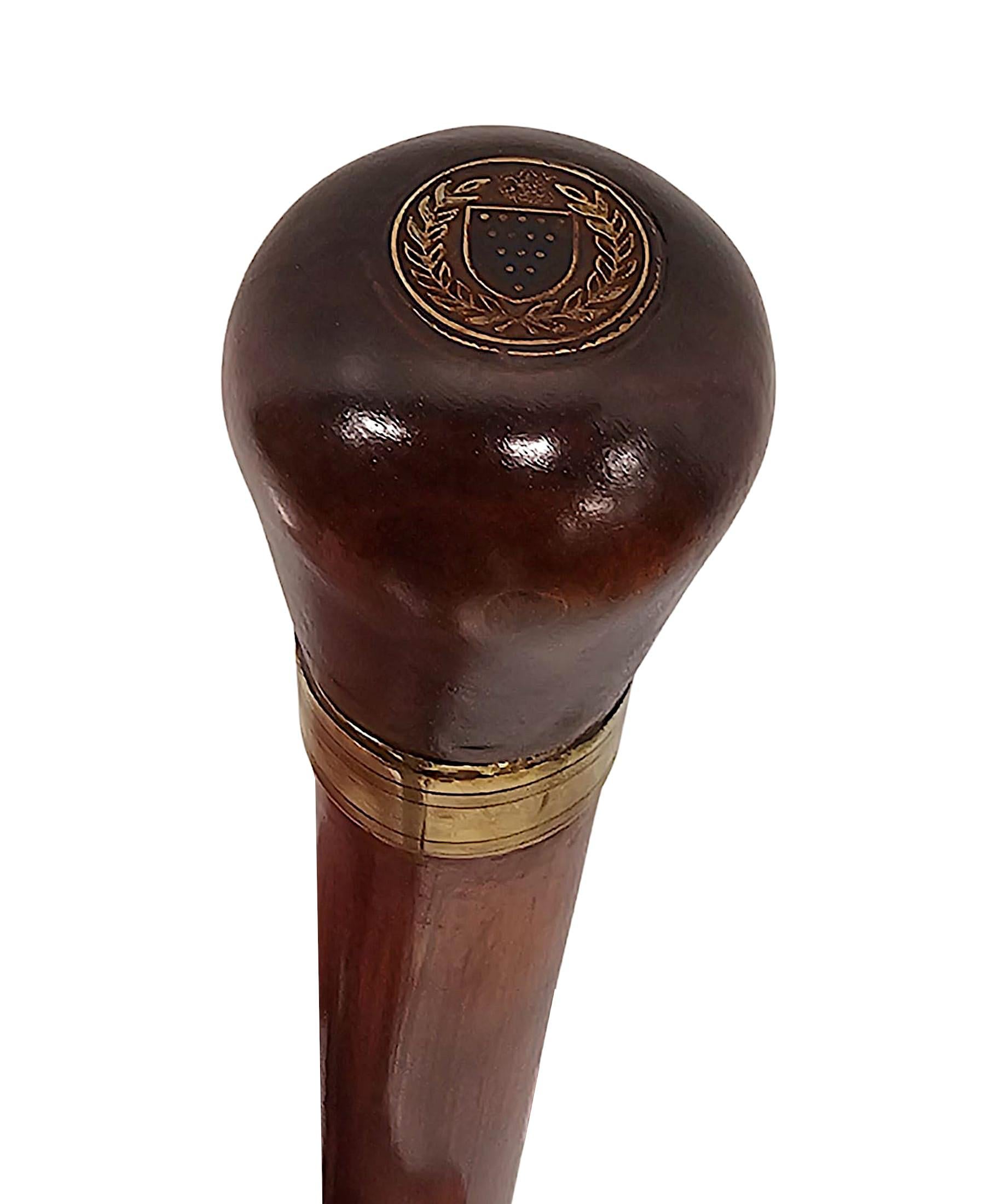 Très rare canne de marche du 19e siècle avec aquarelles et pinceaux Bon état - En vente à Dublin, IE