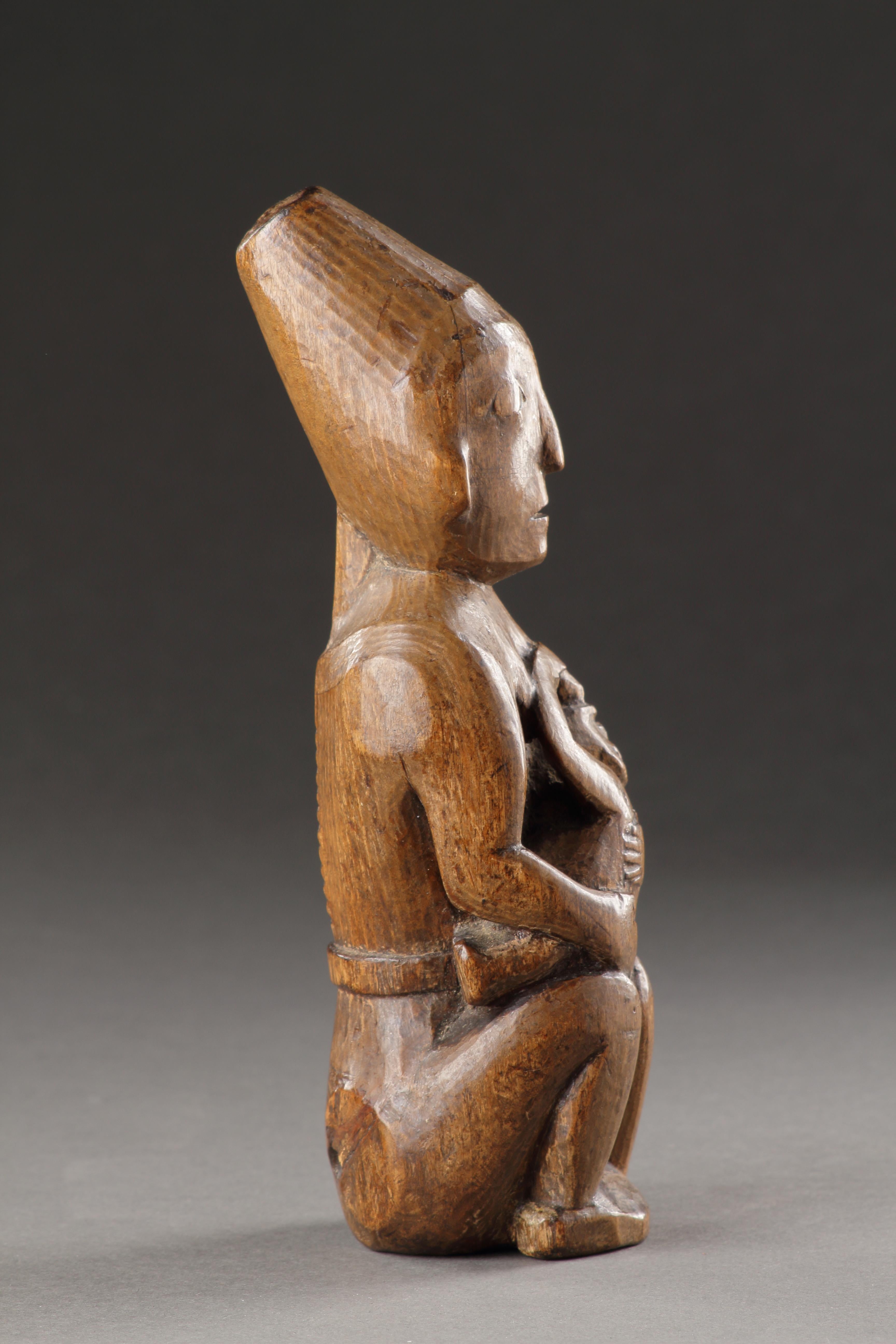 Wood A Very Rare and Early Northwest Coast Maternity Figure For Sale