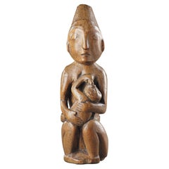Antique A Very Rare and Early Northwest Coast Maternity Figure