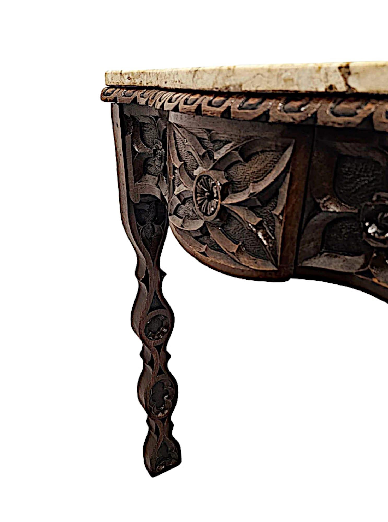  A Very Rare and Fine 19th Century Irish Gothic Hall or Console Table  For Sale 4