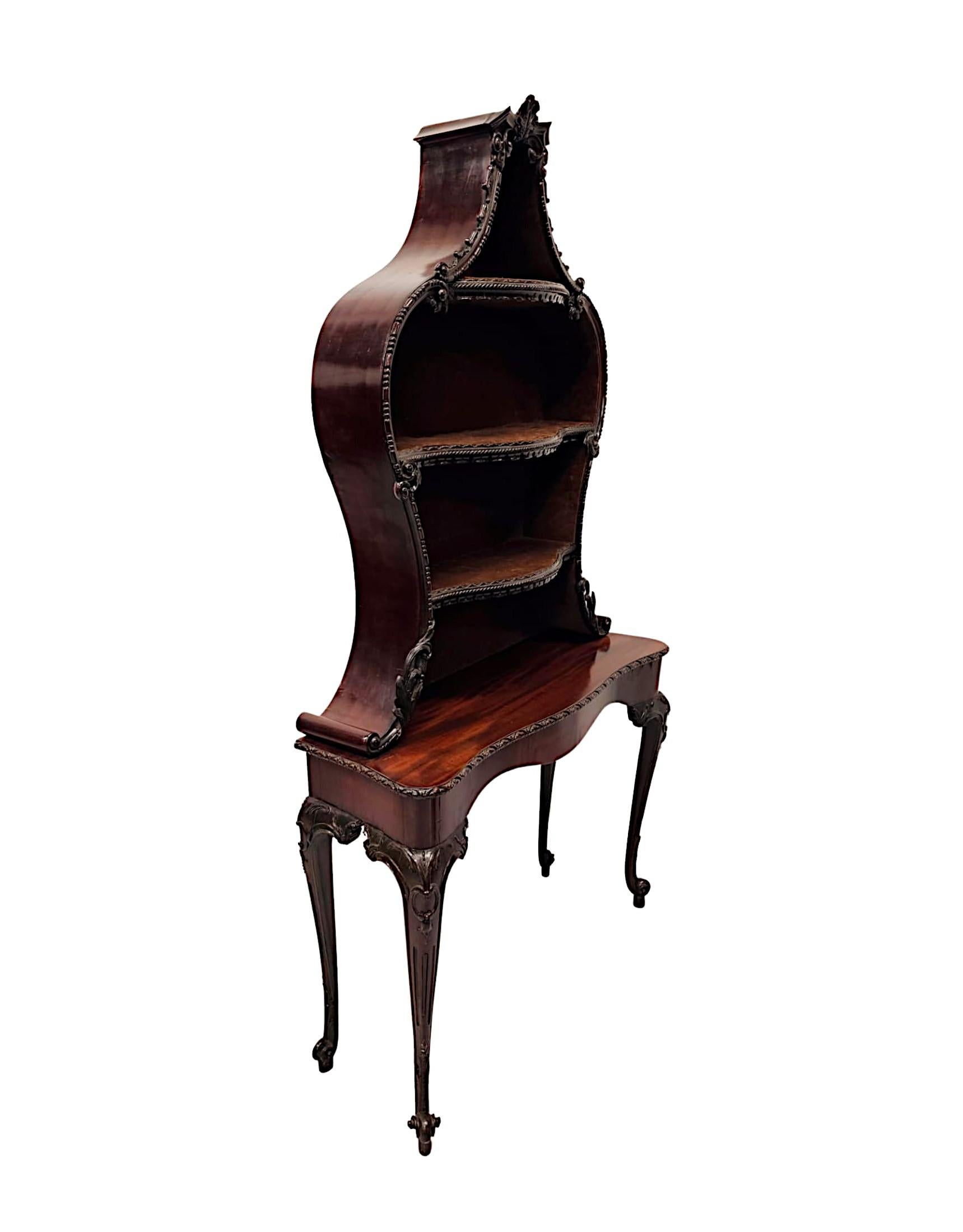 English A Very Rare and Fine 19th Century  Pair of Mahogany Bookcases or Display Cases For Sale