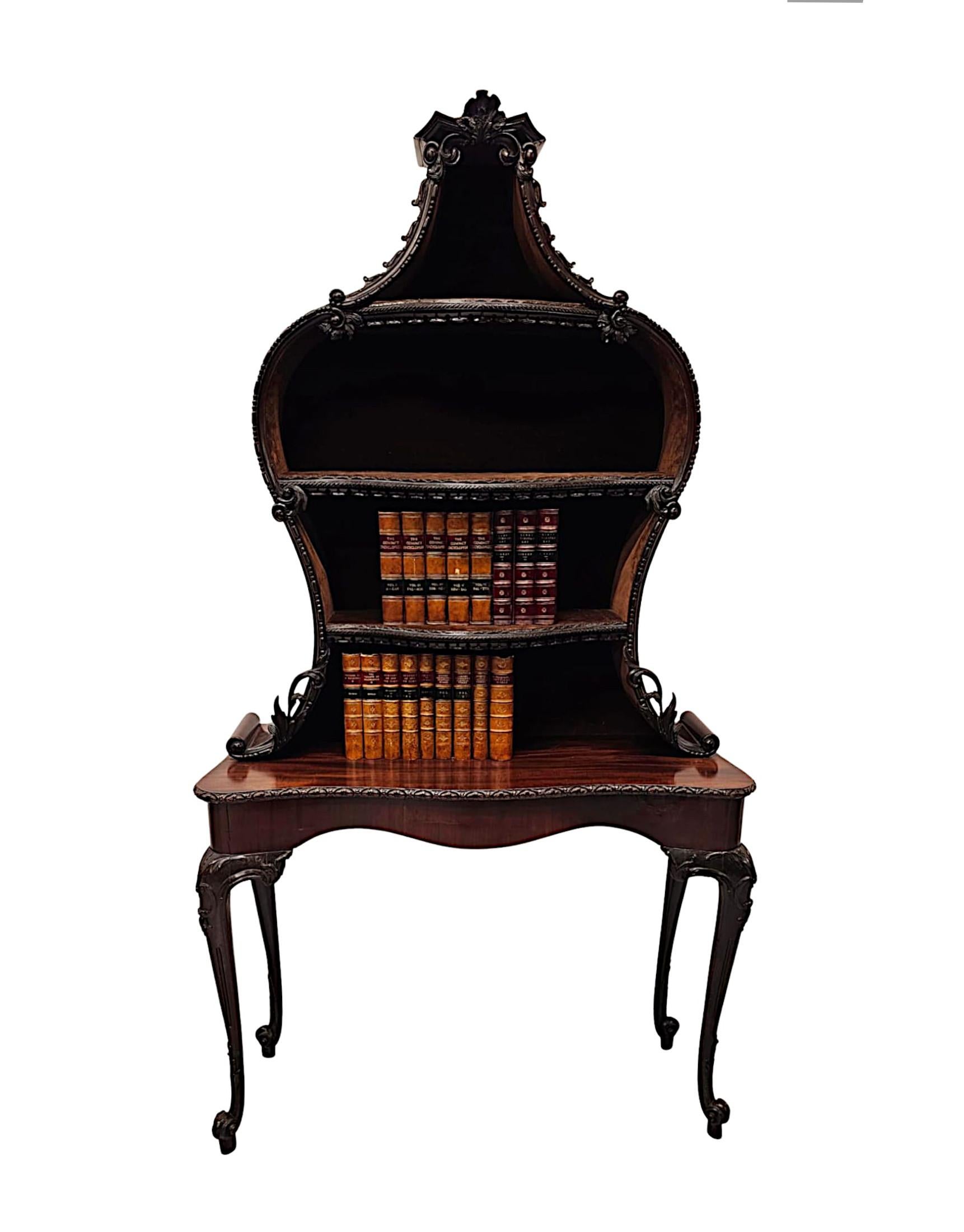 A Very Rare and Fine 19th Century  Pair of Mahogany Bookcases or Display Cases For Sale 1