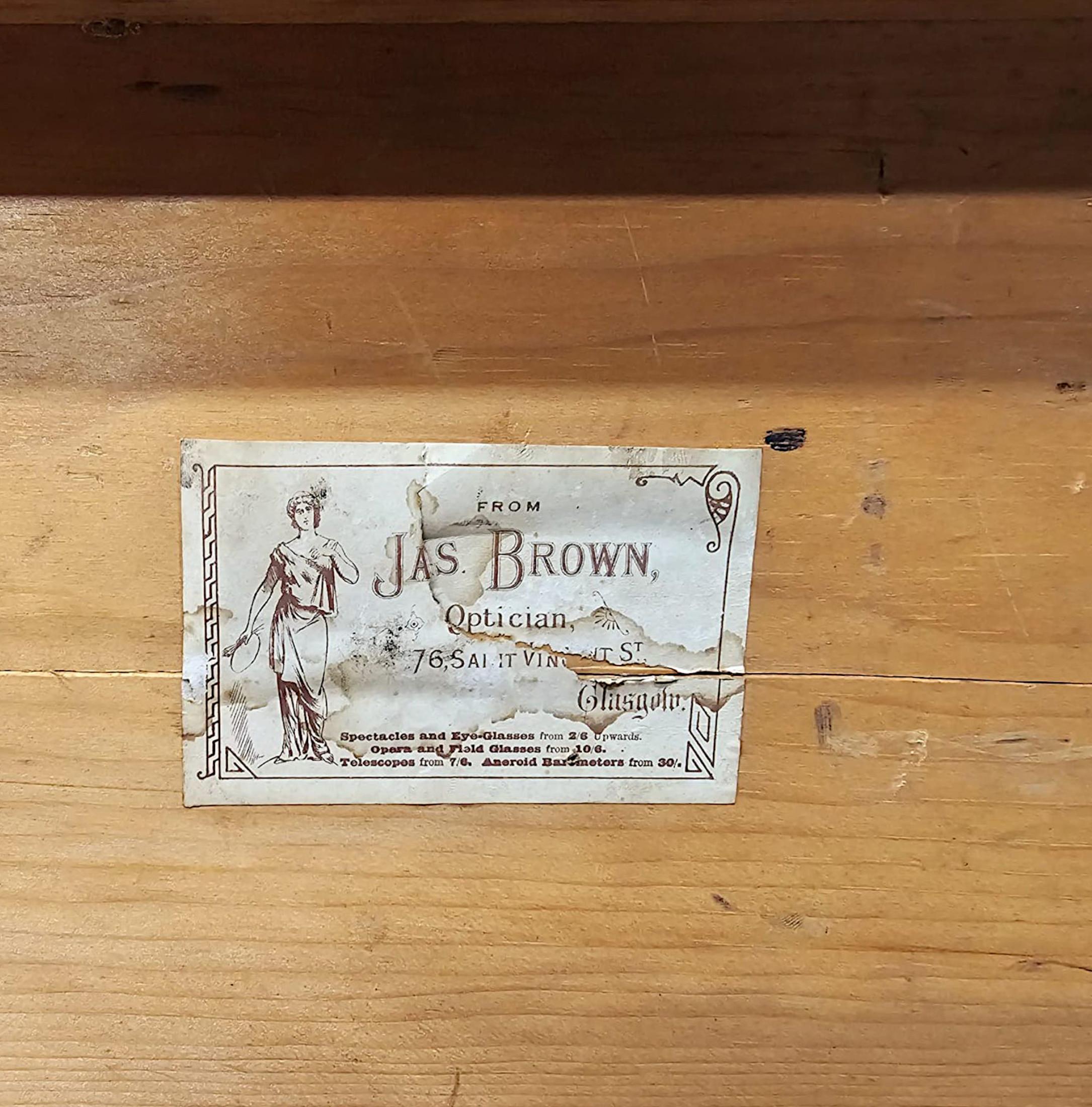 A Very Rare and Fine 19th Century Telescope by Browns of Glasgow In Good Condition For Sale In Dublin, IE
