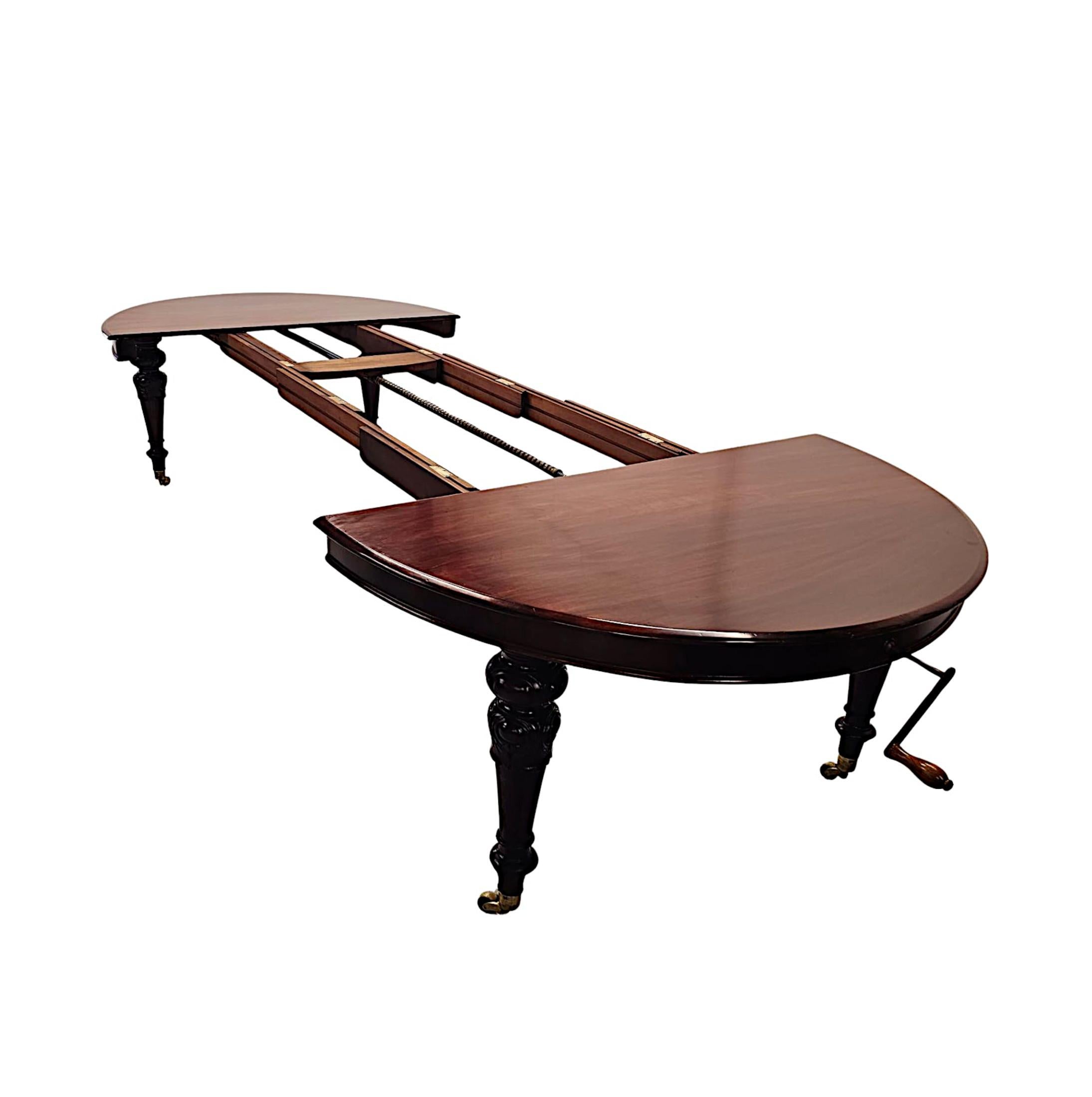 Une très rare table de salle à manger irlandaise du 19e siècle dans le style de Strahan en vente 2
