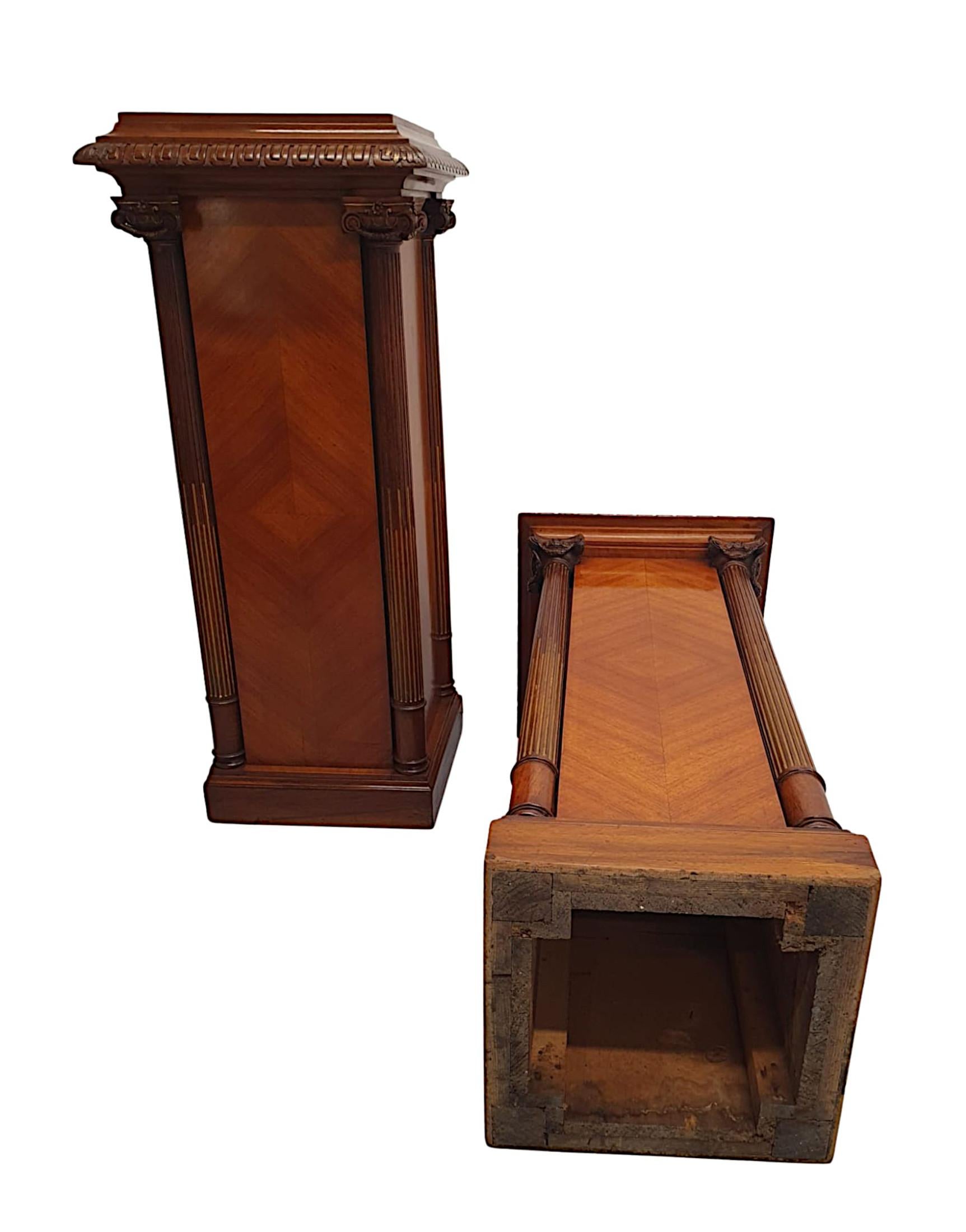  A Very Rare and Fine Pair of 19th Century Bust or Plant Stands  For Sale 3
