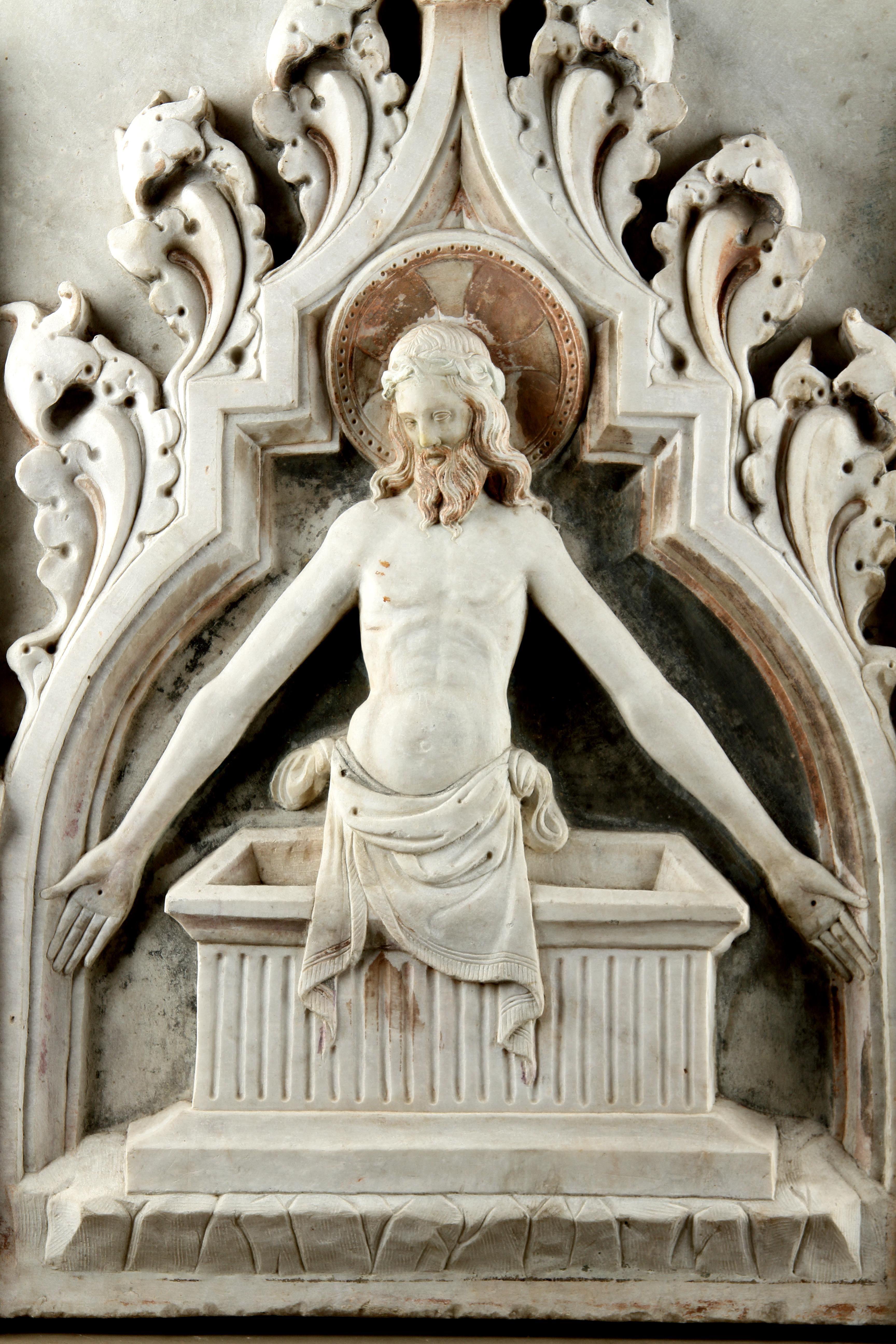 italien Un très rare et important relief en marbre représentant la 