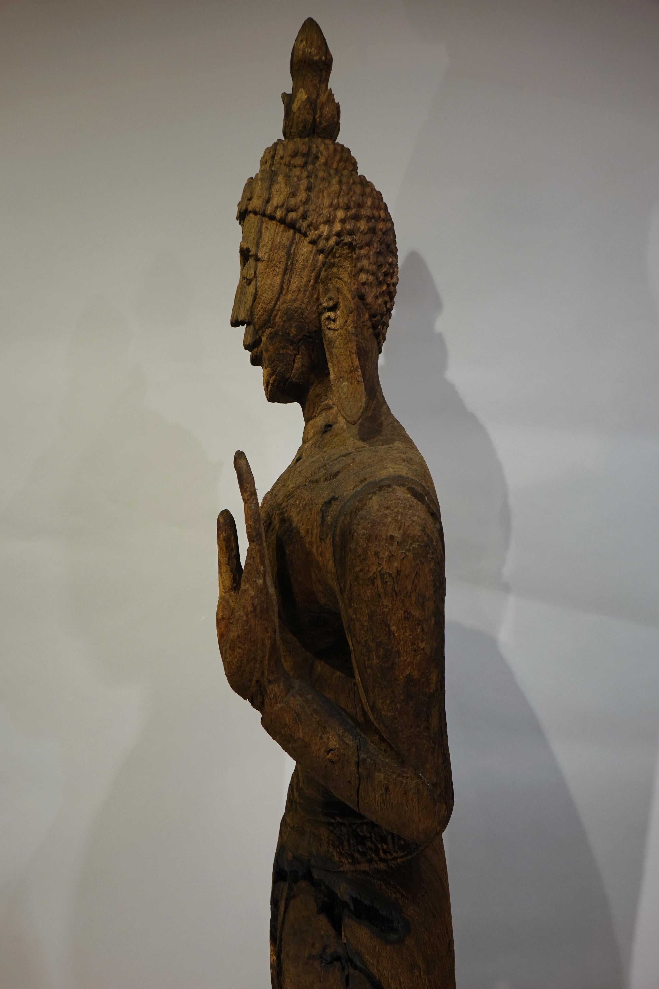 A  Seltener und großer Bouddha, Lao, 17. Jahrhundert, sehr selten. Luang Prabang Stil . im Angebot 5