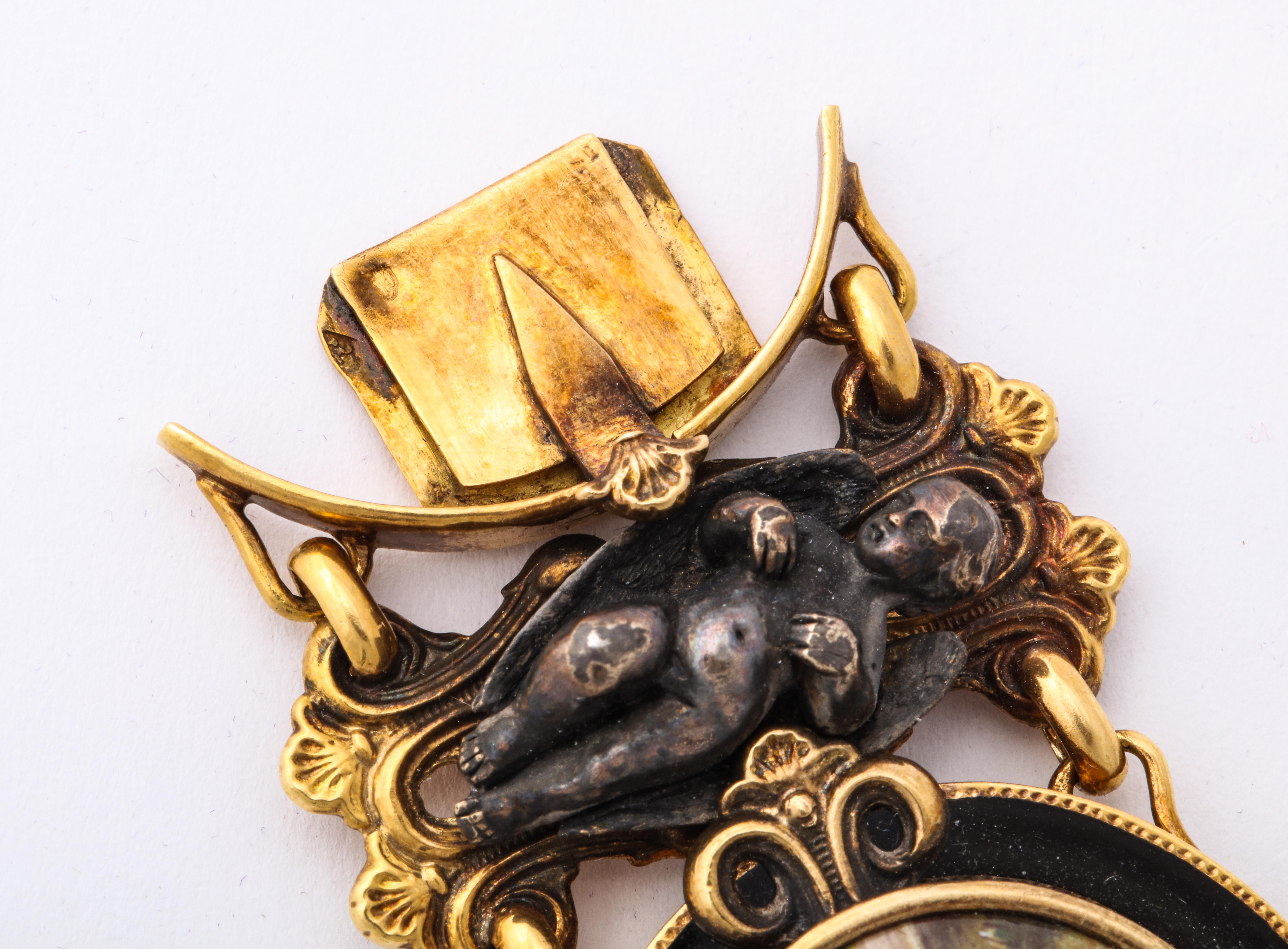 Bracelet ancien très rare en émail attribué à Froment-Meurice en vente 4