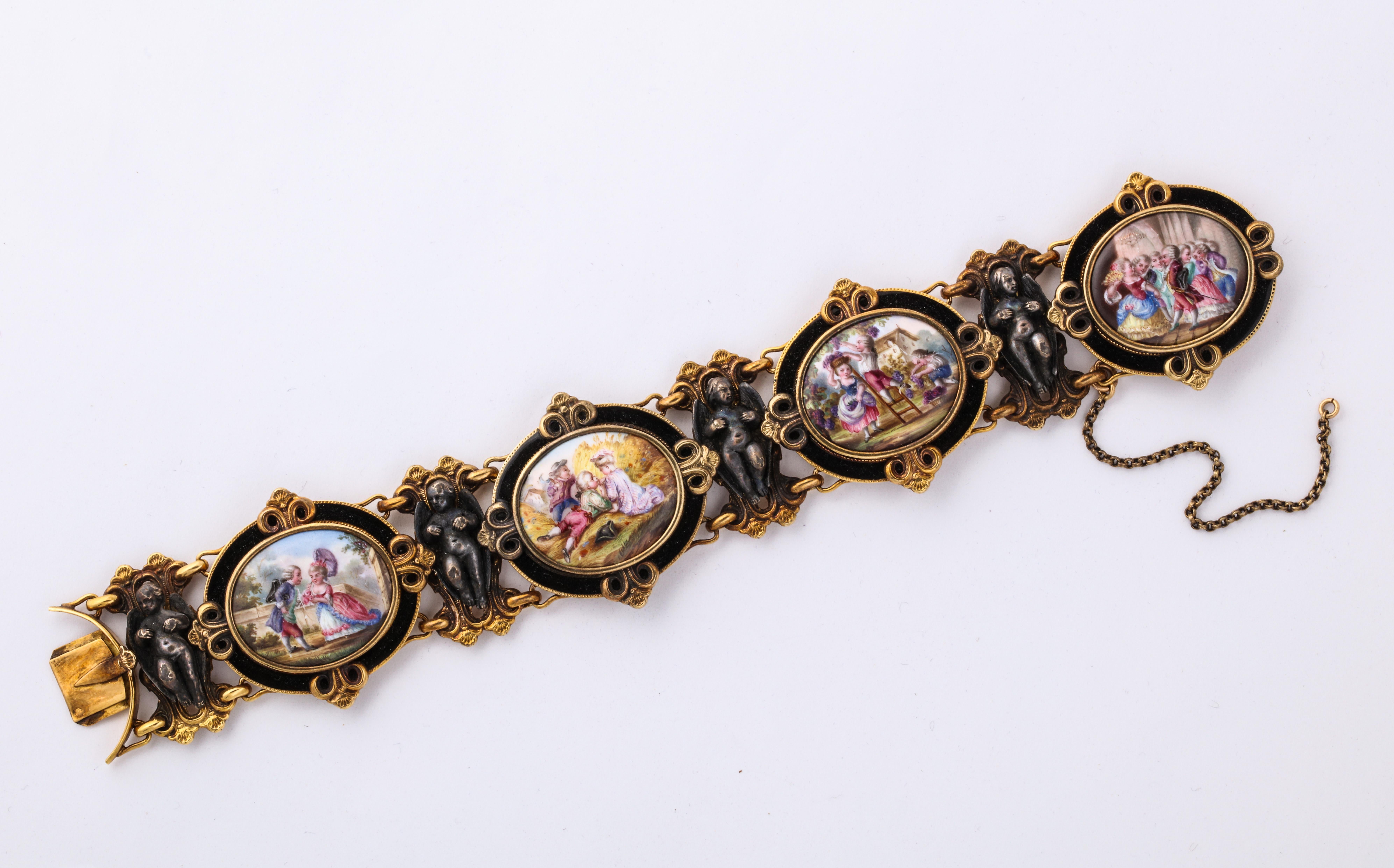 antique enamel bracelets