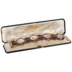 Rarísima pulsera antigua de esmalte atribuida a Froment Meurice