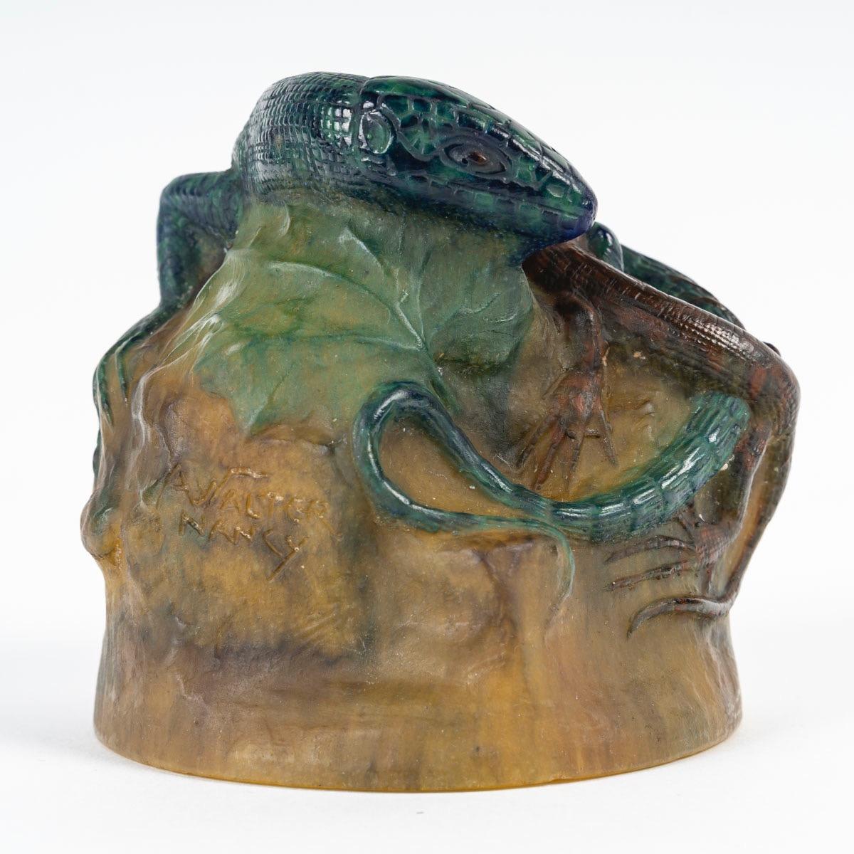 A Very Rare A.Walter and H.Bergé Pâte-De-Verre 