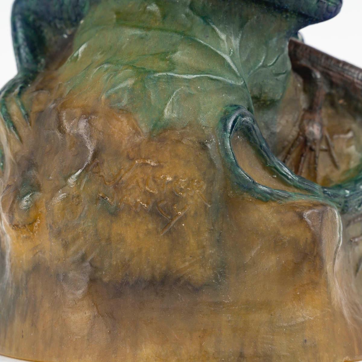 Early 20th Century A Very Rare A.Walter and H.Bergé Pâte-De-Verre 